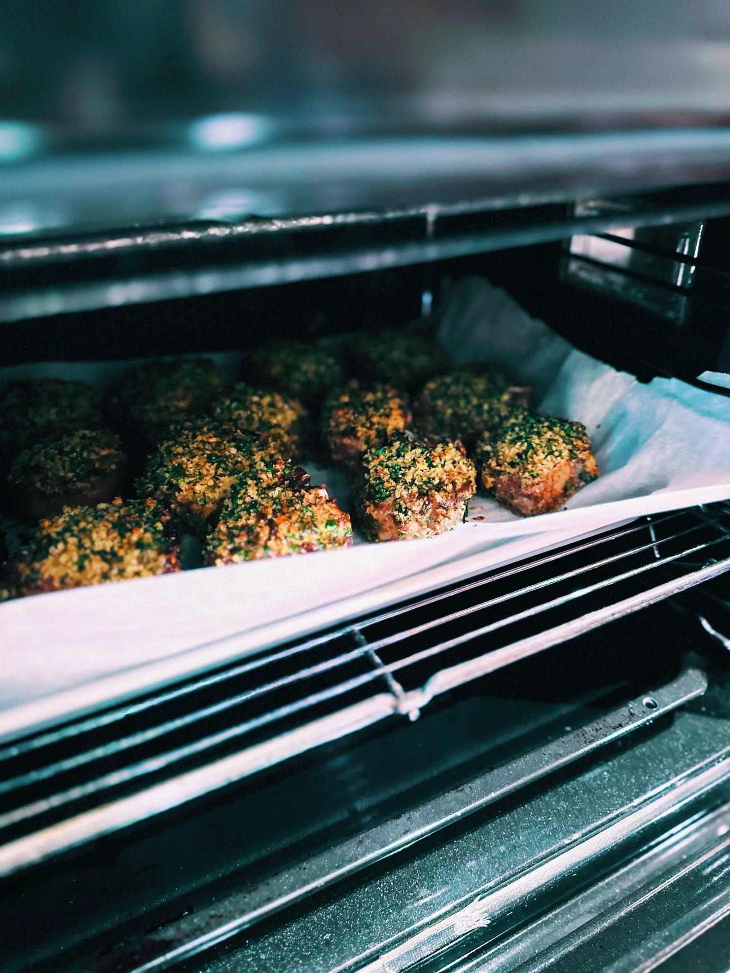 Herb-crusted lamb from beautiful meat sourced at @boucheriechezvito I love sourcing there with Tino. It’s a family-owned two generation butcher shop with real hospitality, deep knowledge, and genuine care and passion for quality. Knowledge matt