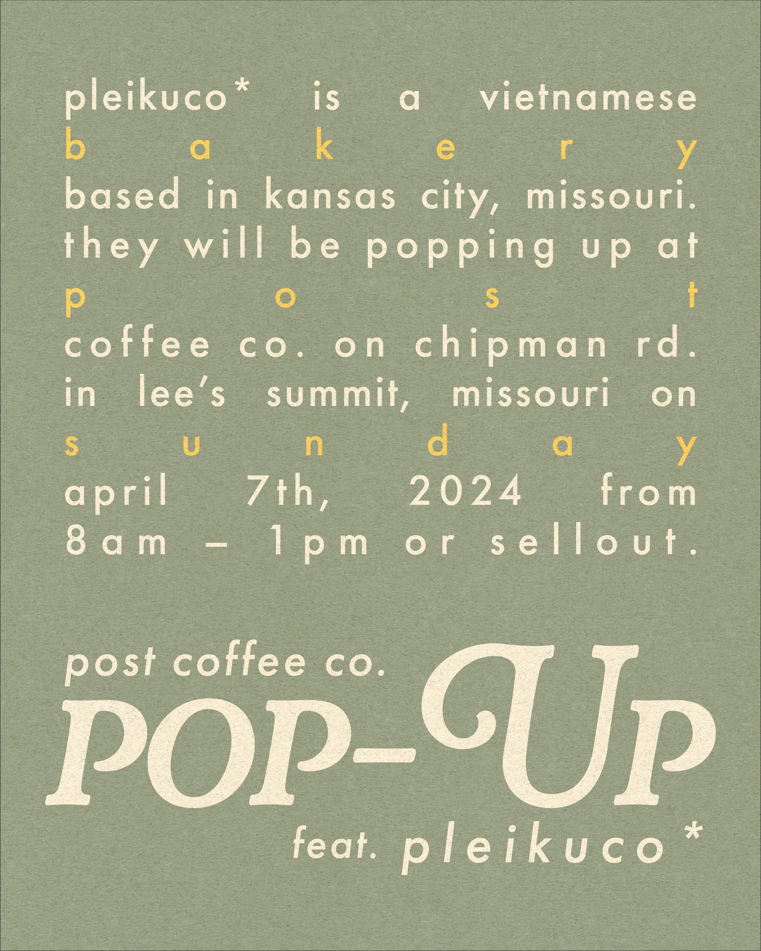 Event Flier • Post Coffee Co. + pleikuco (2024)