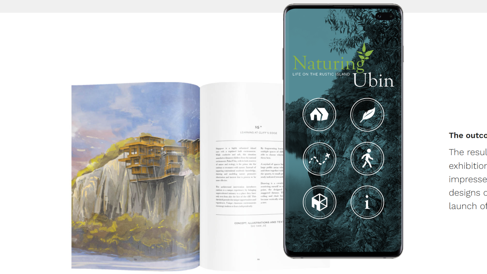 An app designed by Sixmoredays for the Naturing Ubin exhibition organised by NUS.