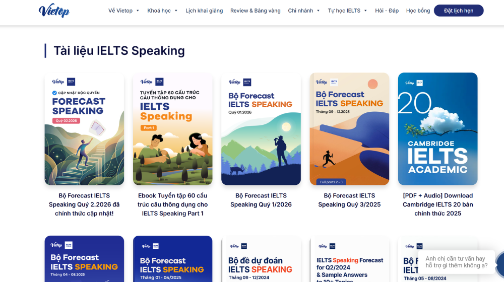VietTop IELTs e-books as lead magnets