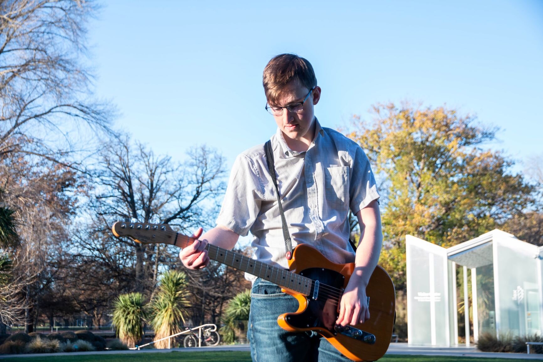 The Leithfield Boy Making Music