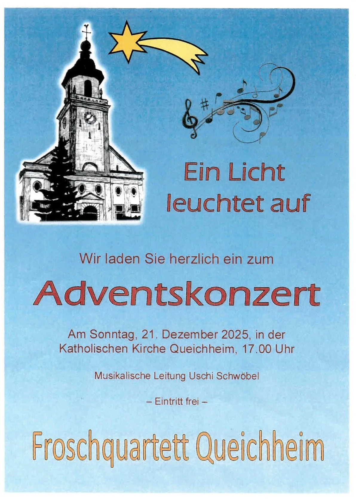 Adventskonzert vom Froschquartett Queichheim 2025 