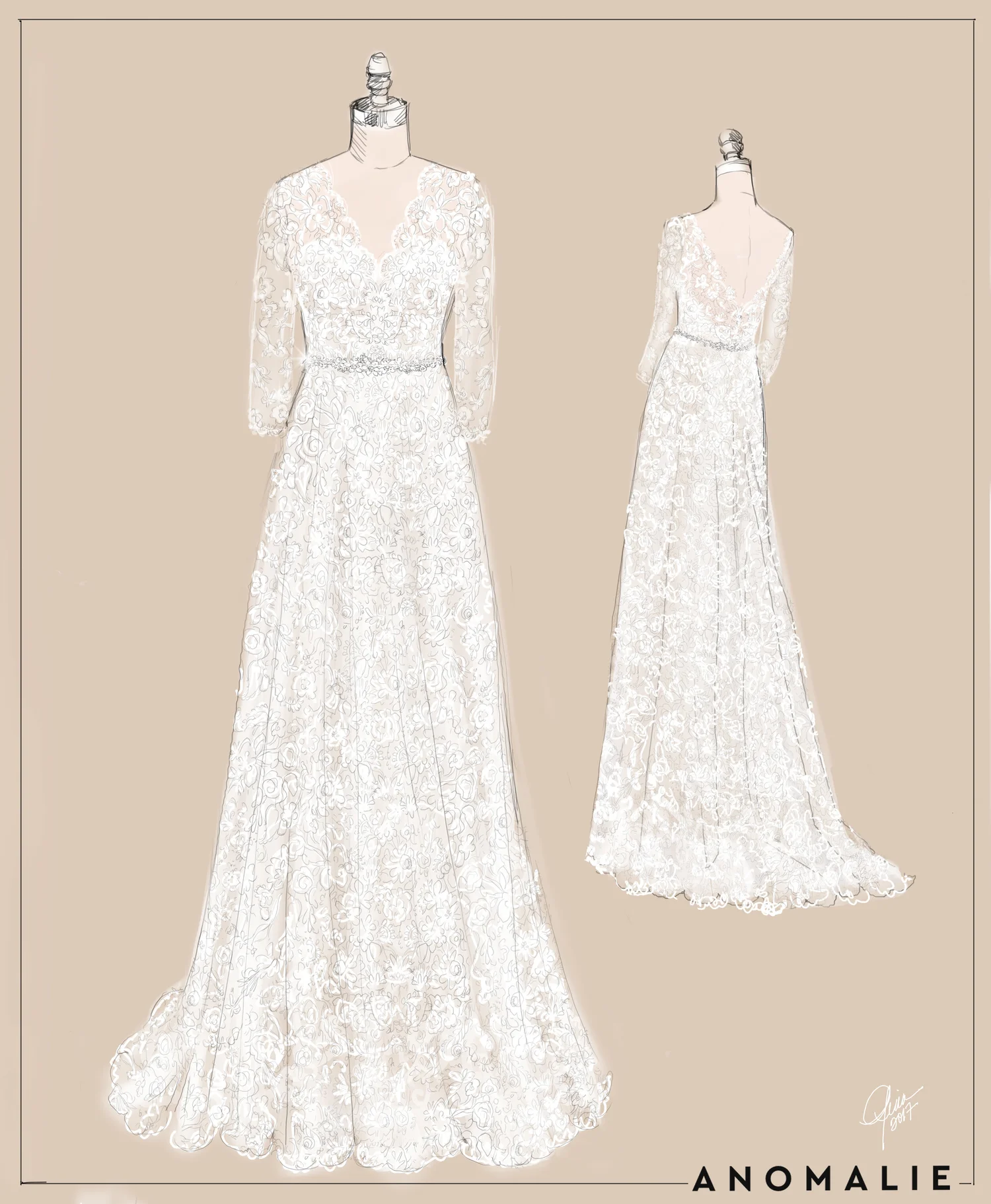 Custom Wedding Dress and Veil for $1500 with Anomalie! — farm hill