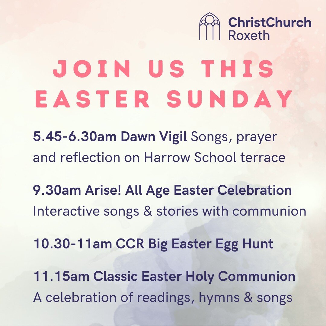 We'd love you to join with us to celebrate tomorrow! Here's what's on..

If you can't be there in person we'd love you to join us online for our 11.15 service (please note we won't be live-streaming the dawn vigil or Arise All Age service)