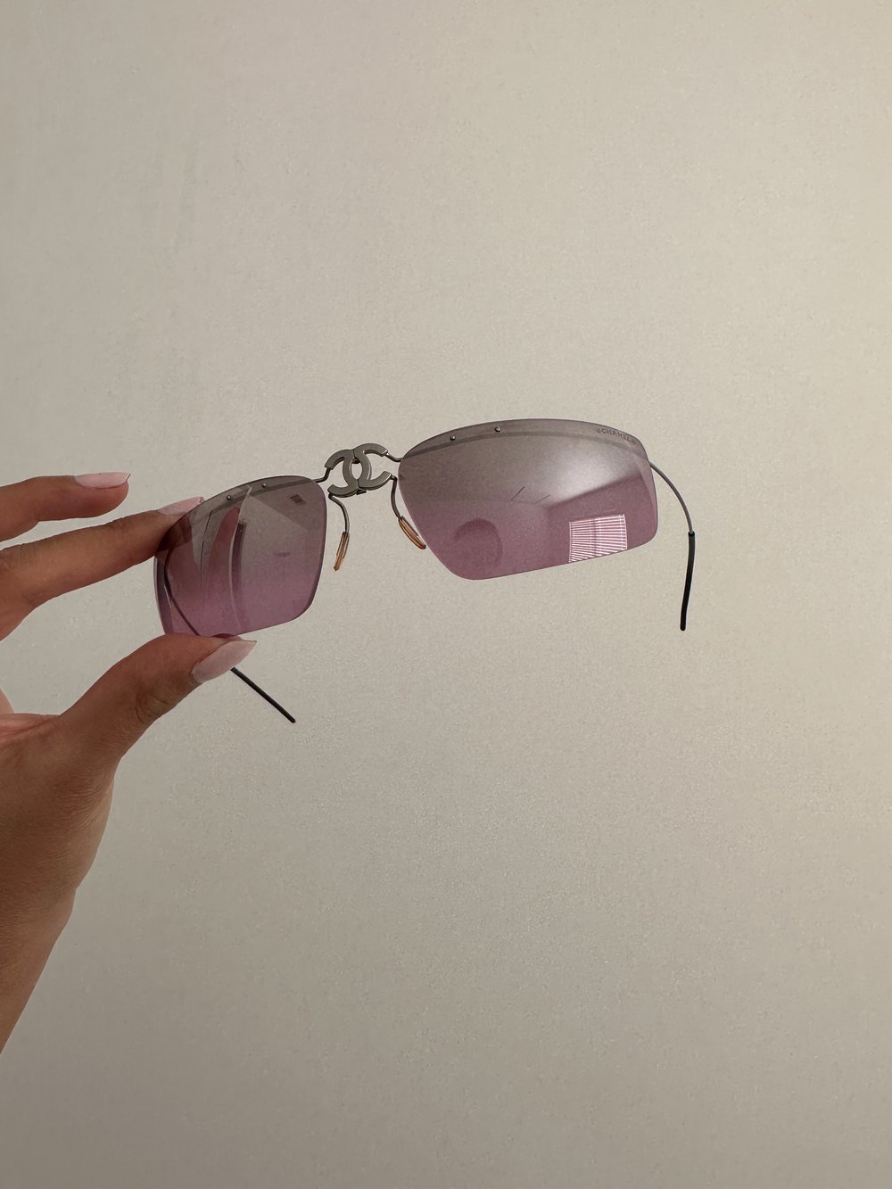 pink vintage chanel sunglasses