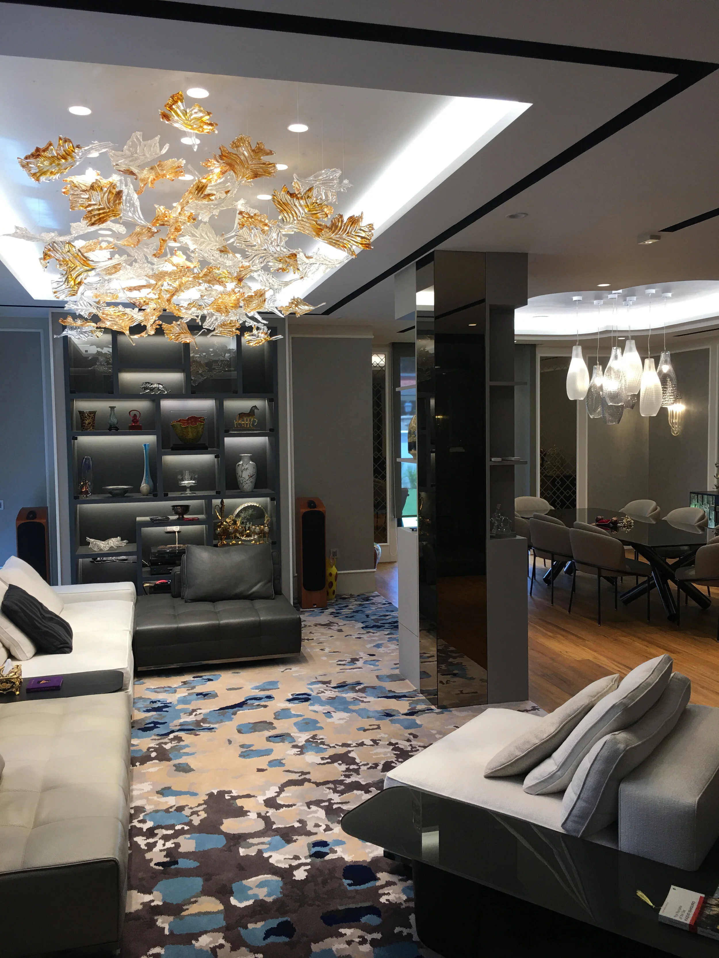 tumbling crystal leaves