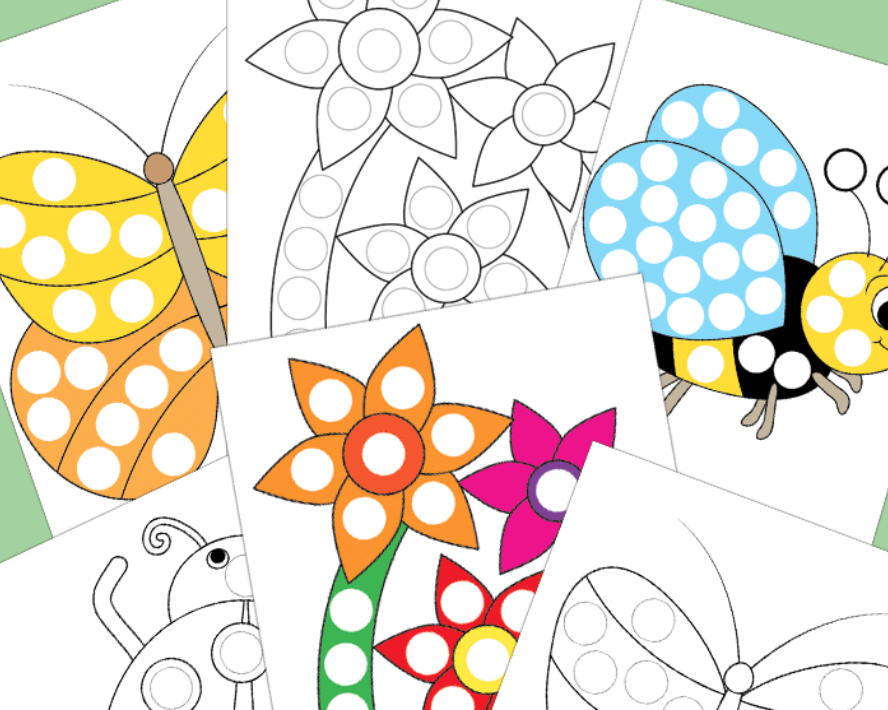 carolino hormigón Enfermedad infecciosa 100+ Free Do-A-Dot Printables for Kids — Lemon & Kiwi Designs