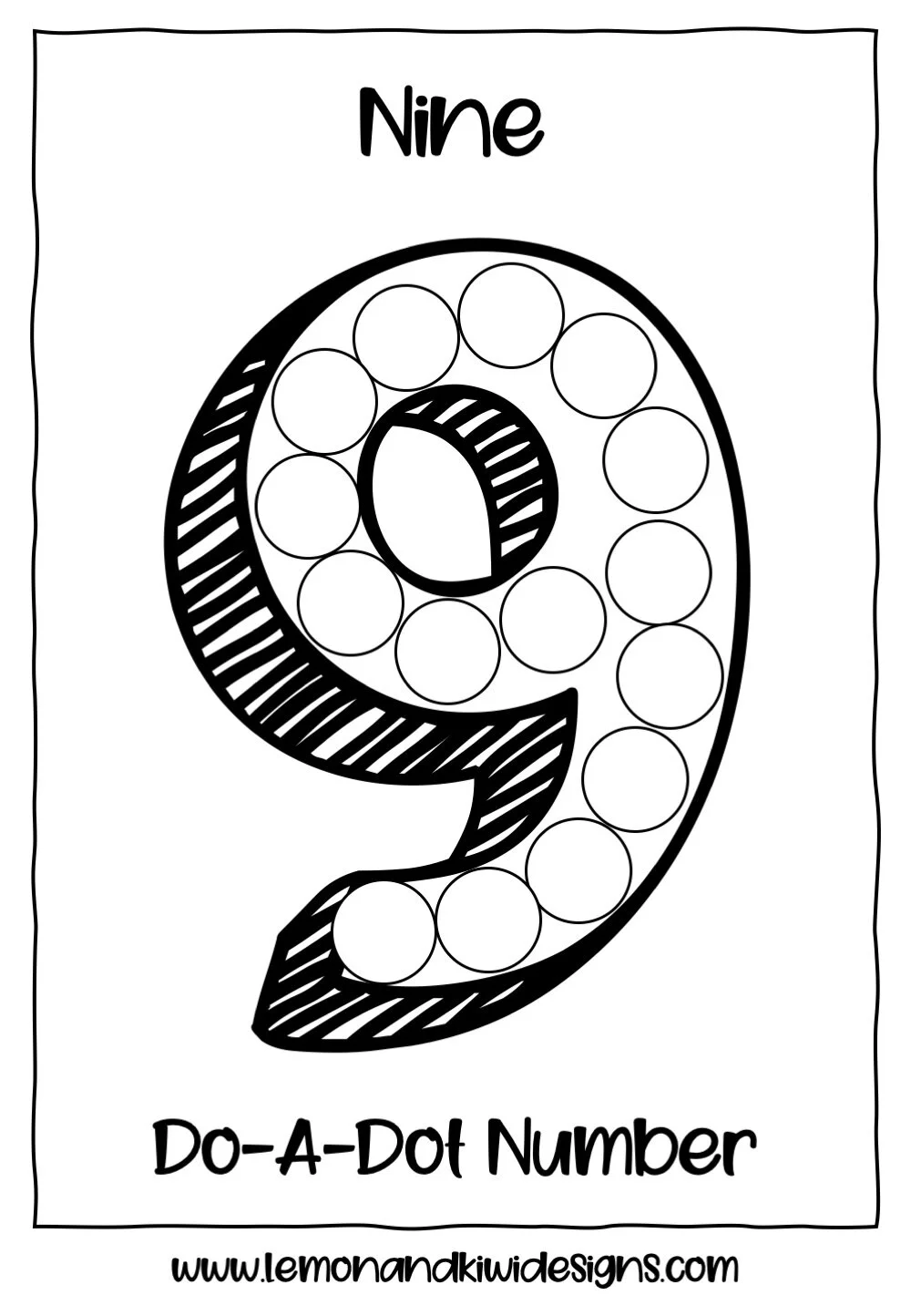 Free Counting Do-A-Dot Printables — Lemon & Kiwi Designs