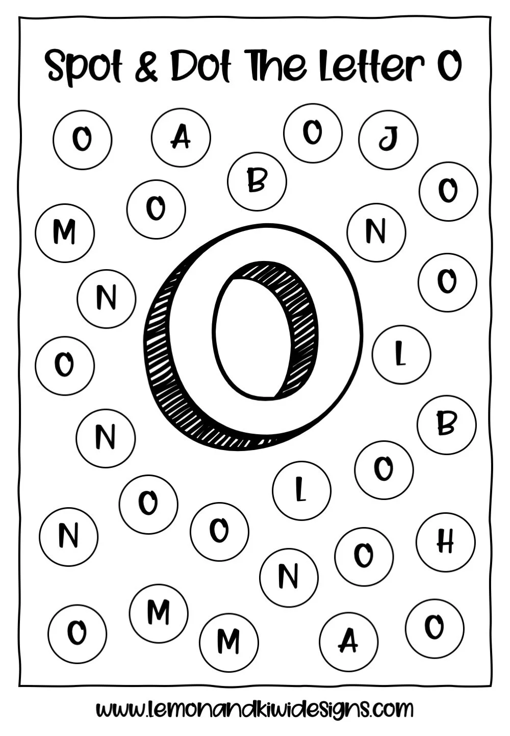 alphabet spot and dot free do a dot printables lemon kiwi designs