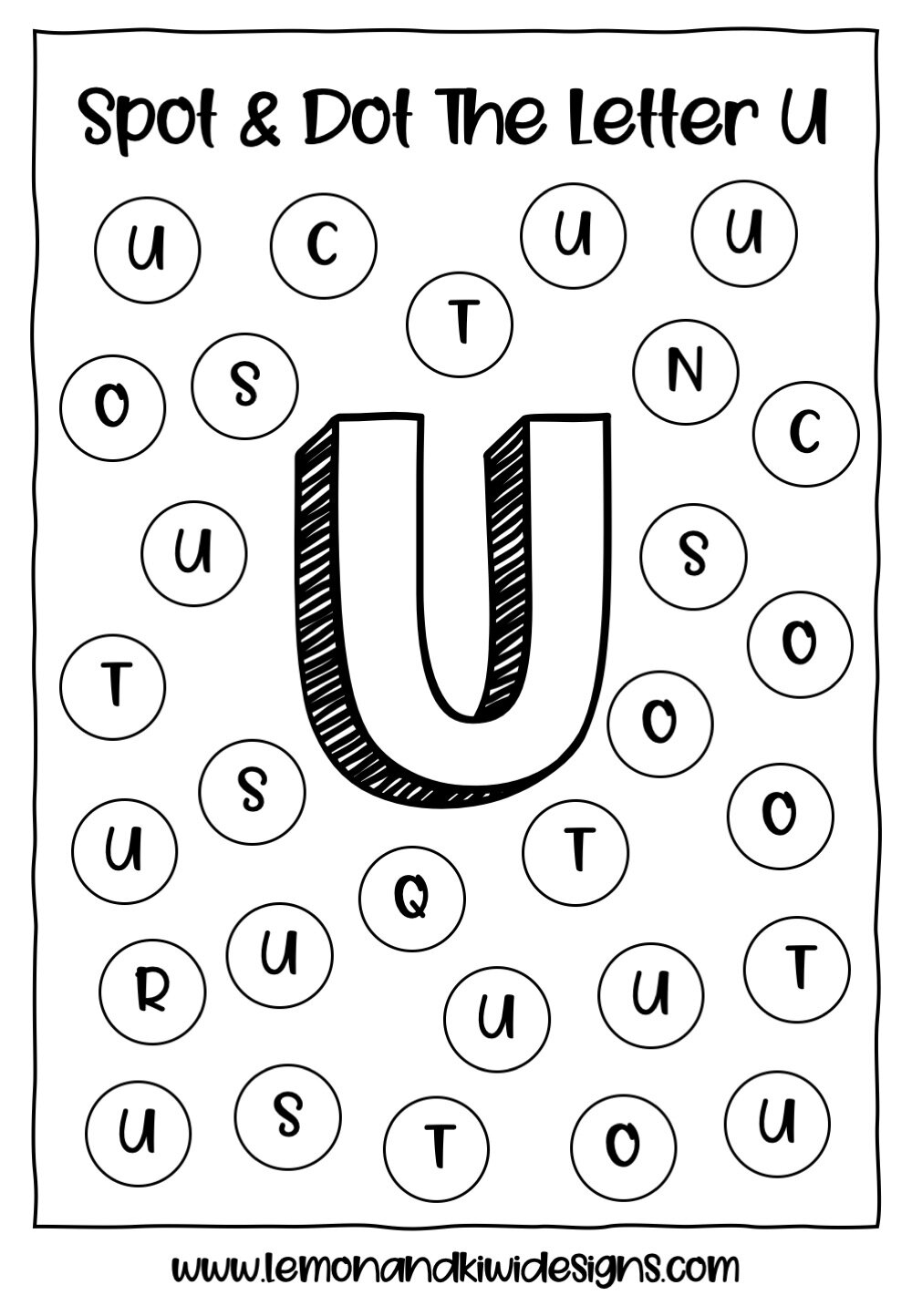 alphabet spot and dot free do a dot printables lemon kiwi designs