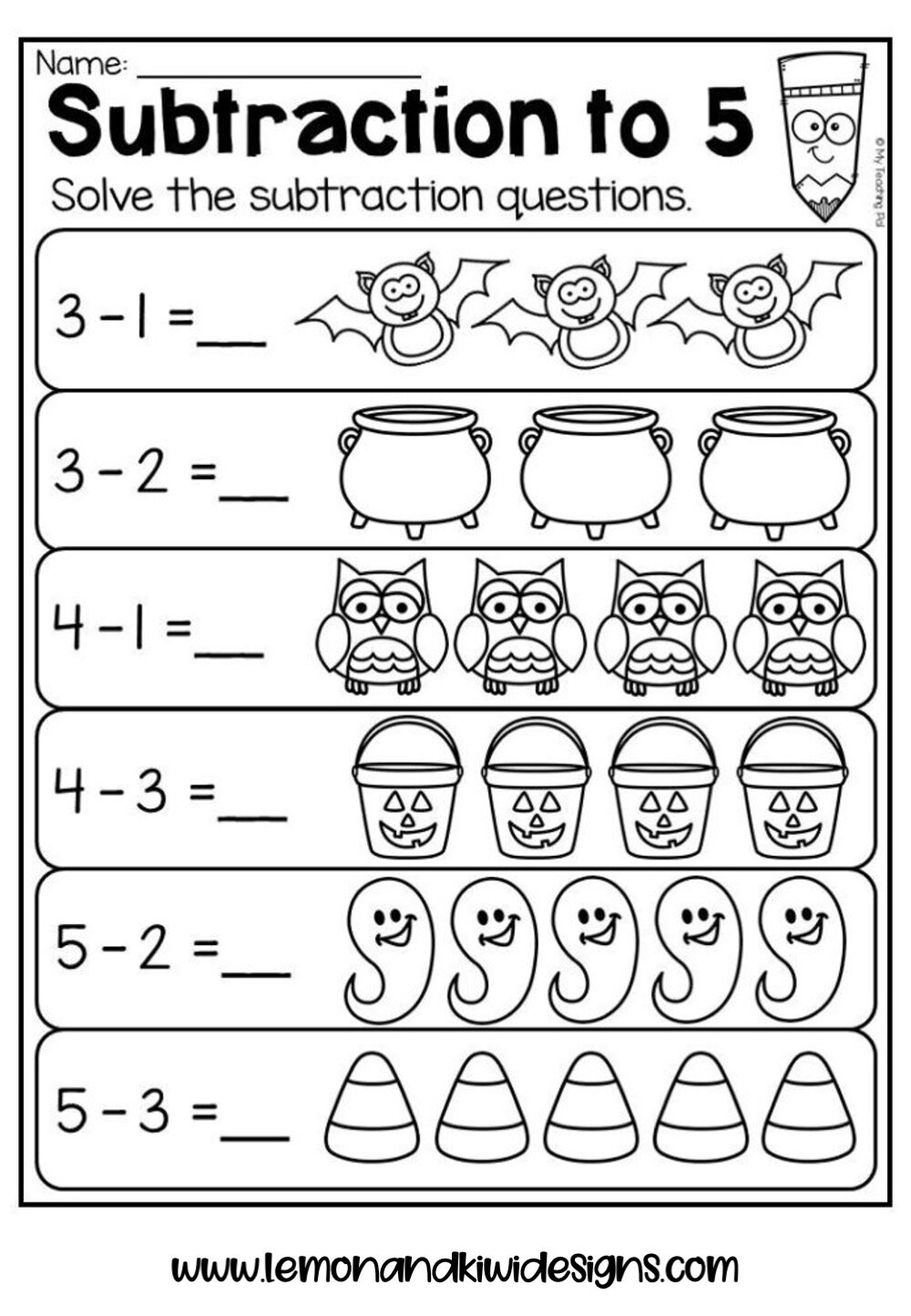 halloween-subtraction-worksheets