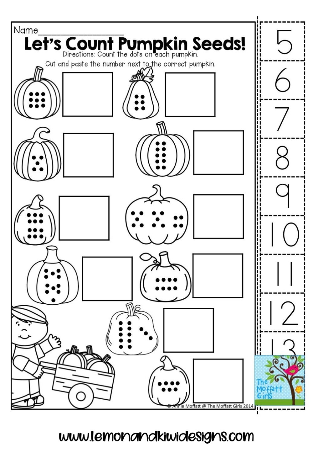 Free Spooktacular Halloween Math Worksheets for Kids — Lemon & Kiwi Designs