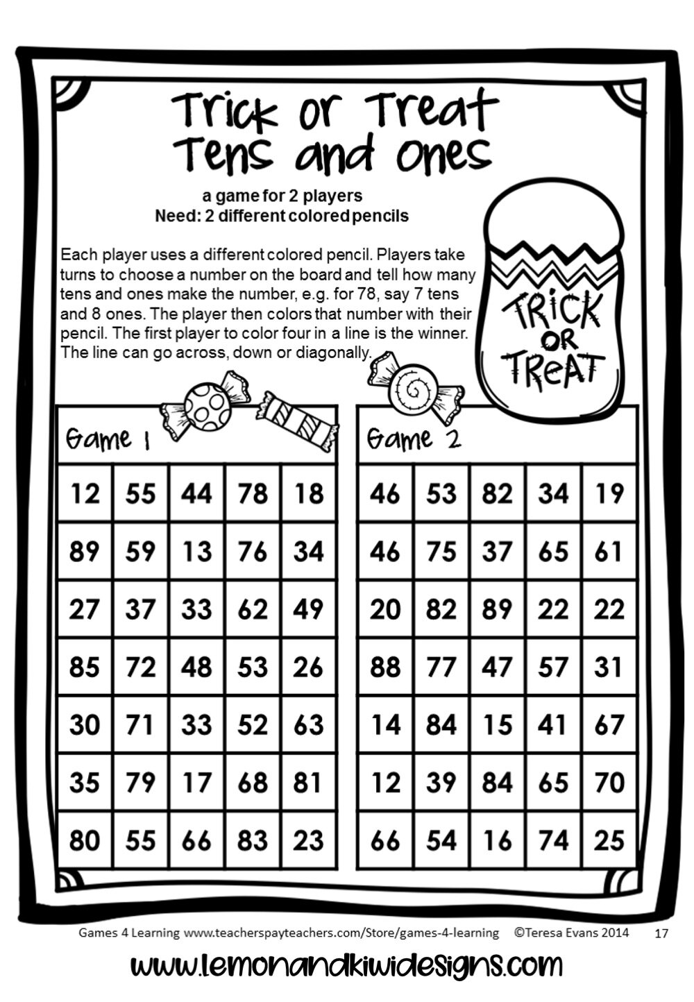 Free Spooktacular Halloween Math Worksheets for Kids — Lemon & Kiwi Designs