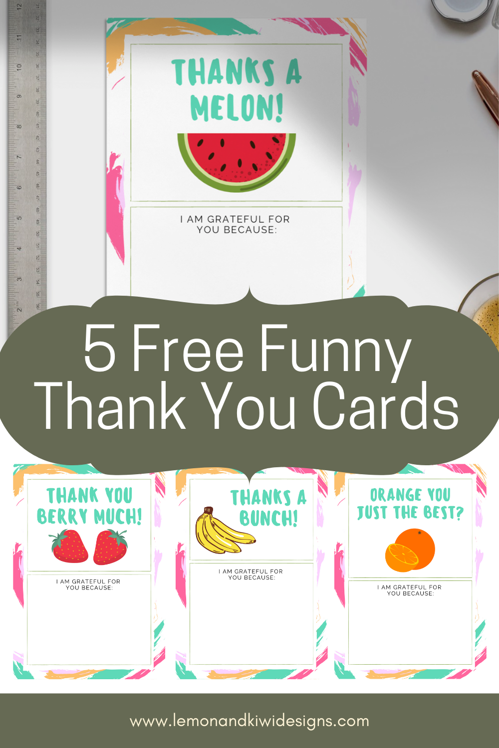 Free Printable Funny Thanksgiving Gratitude Cards — Lemon &amp; Kiwi Designs