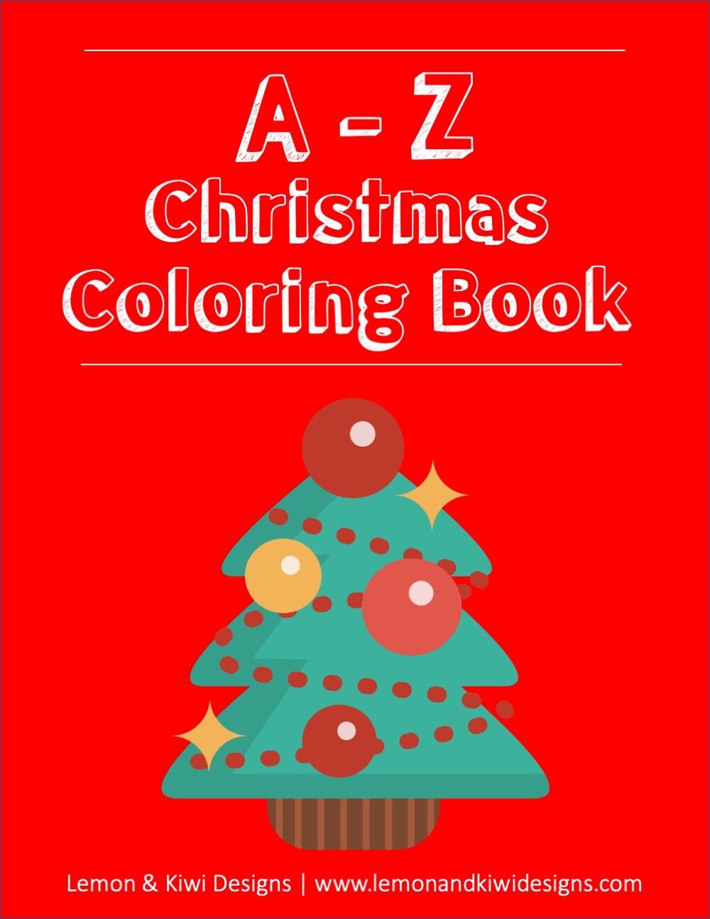 Download Free Christmas A Z Coloring Book Lemon Kiwi Designs