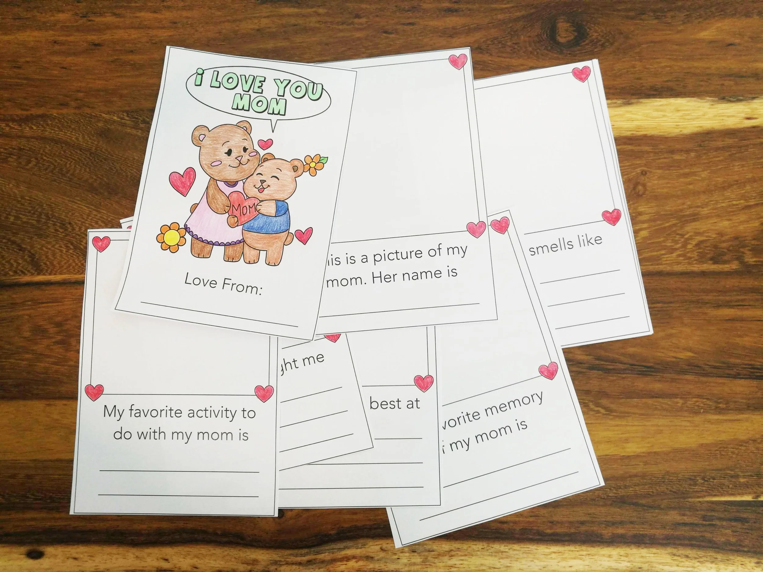 Free Printable Mother’s Day Cards: Make A DIY Book For Mom — Lemon ...