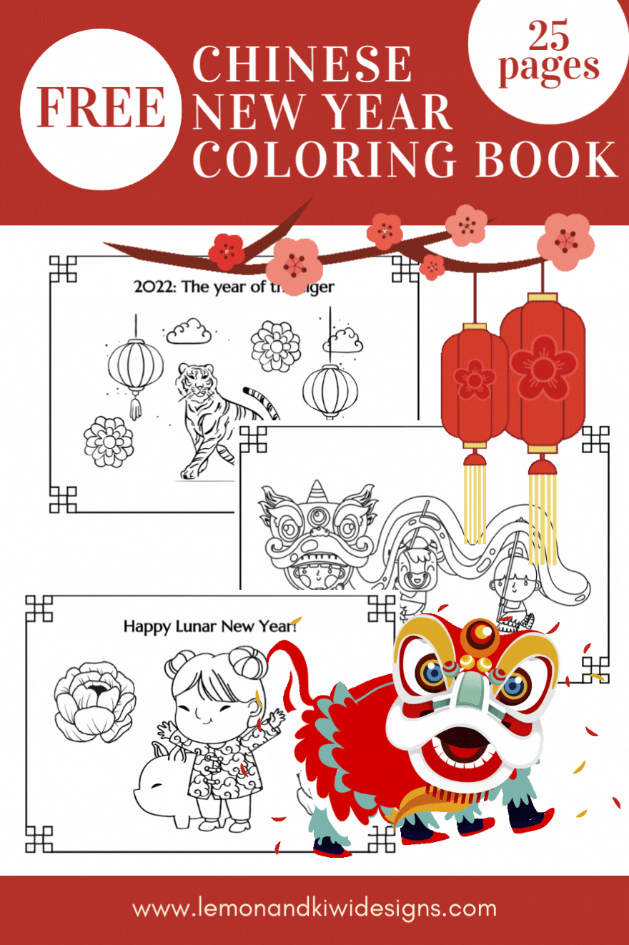 New year coloring pages 2022