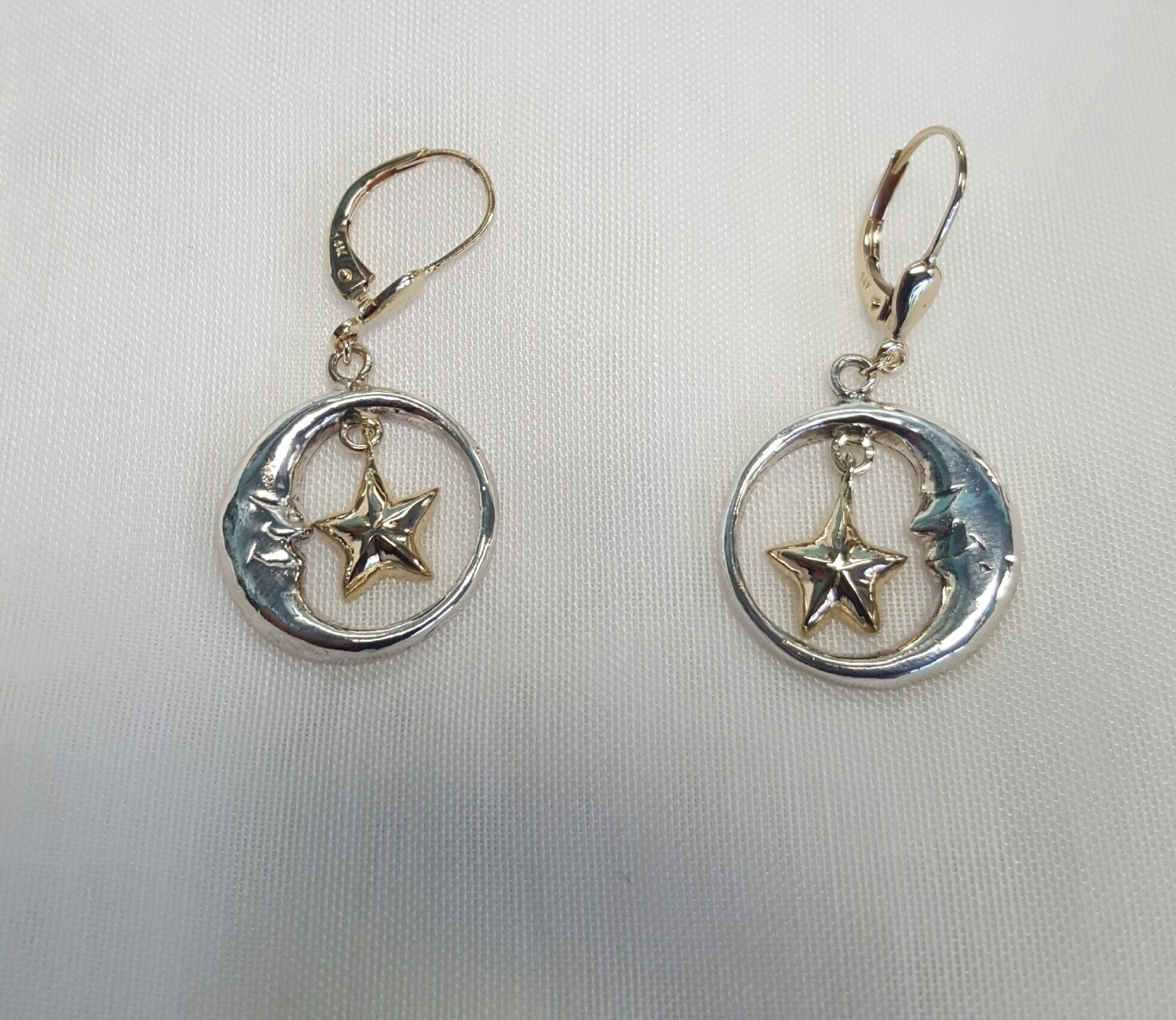 Moon and Star Earrings