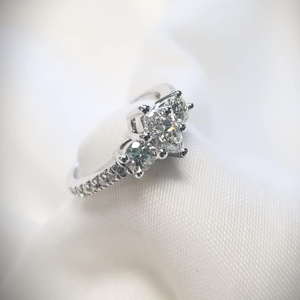 14kt White Gold Engagement Ring