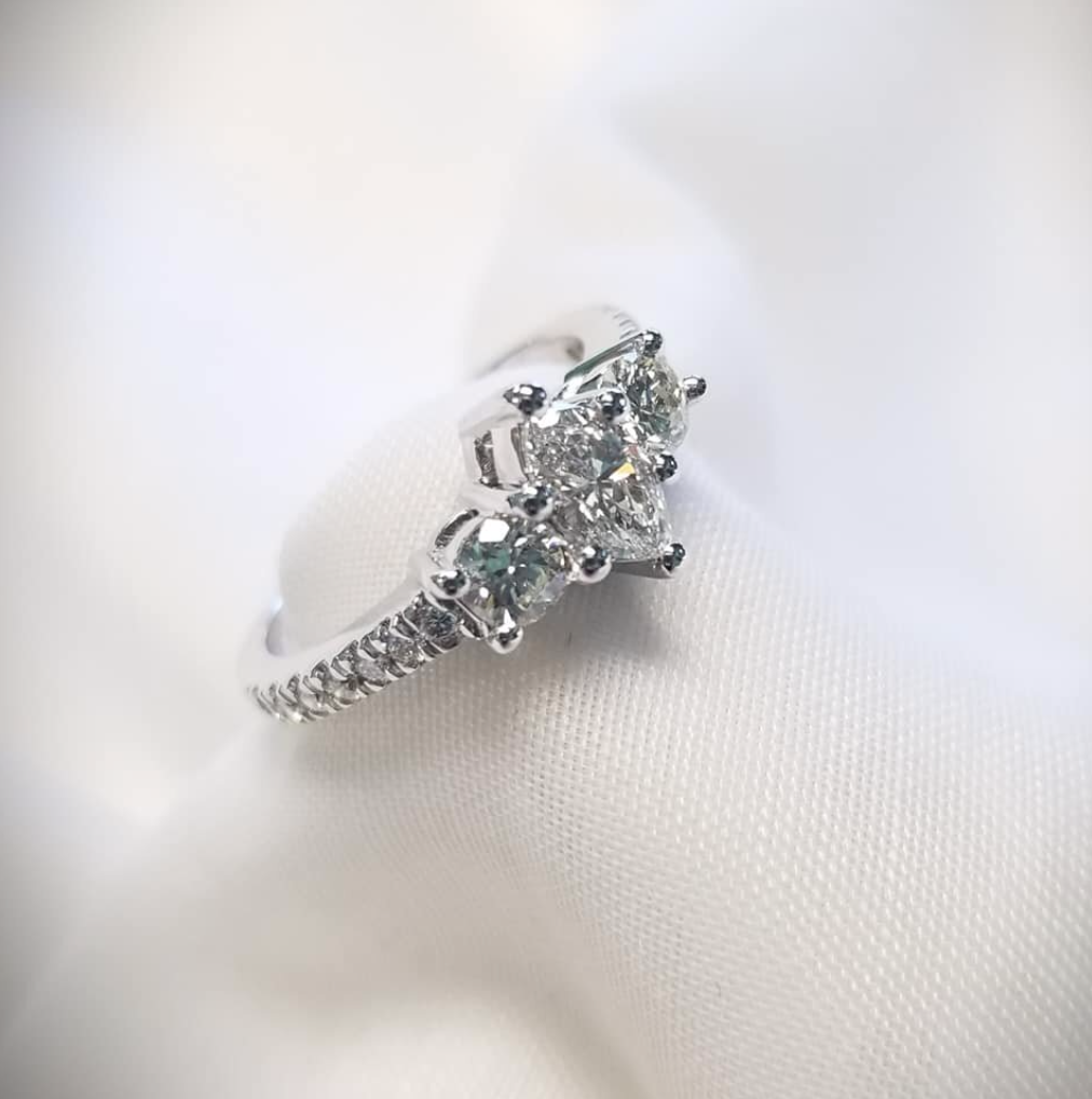 14kt White Gold Engagement Ring