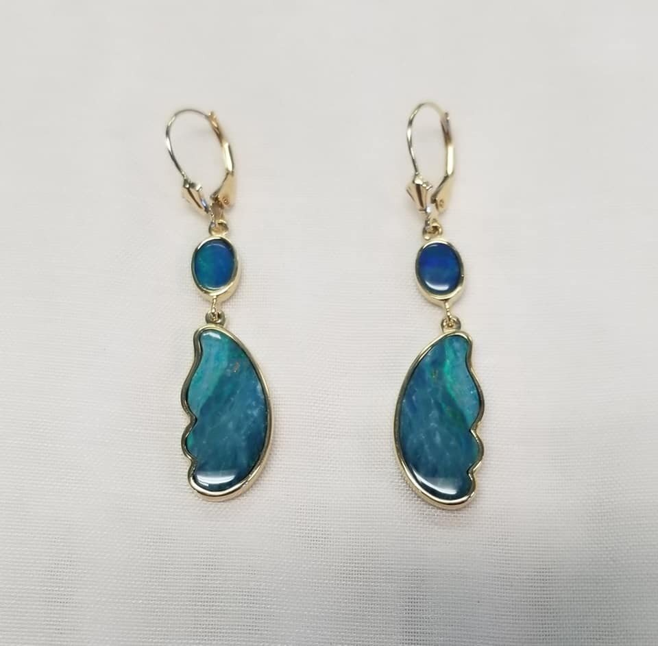 Opal Split Earrings