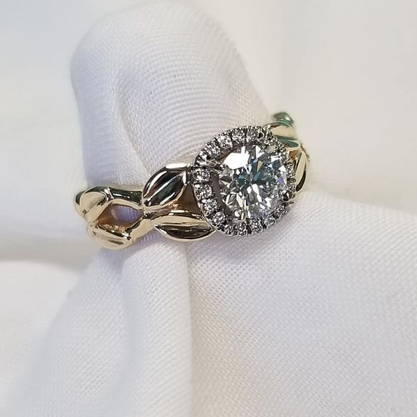 2-Tone Diamond Engagement Ring