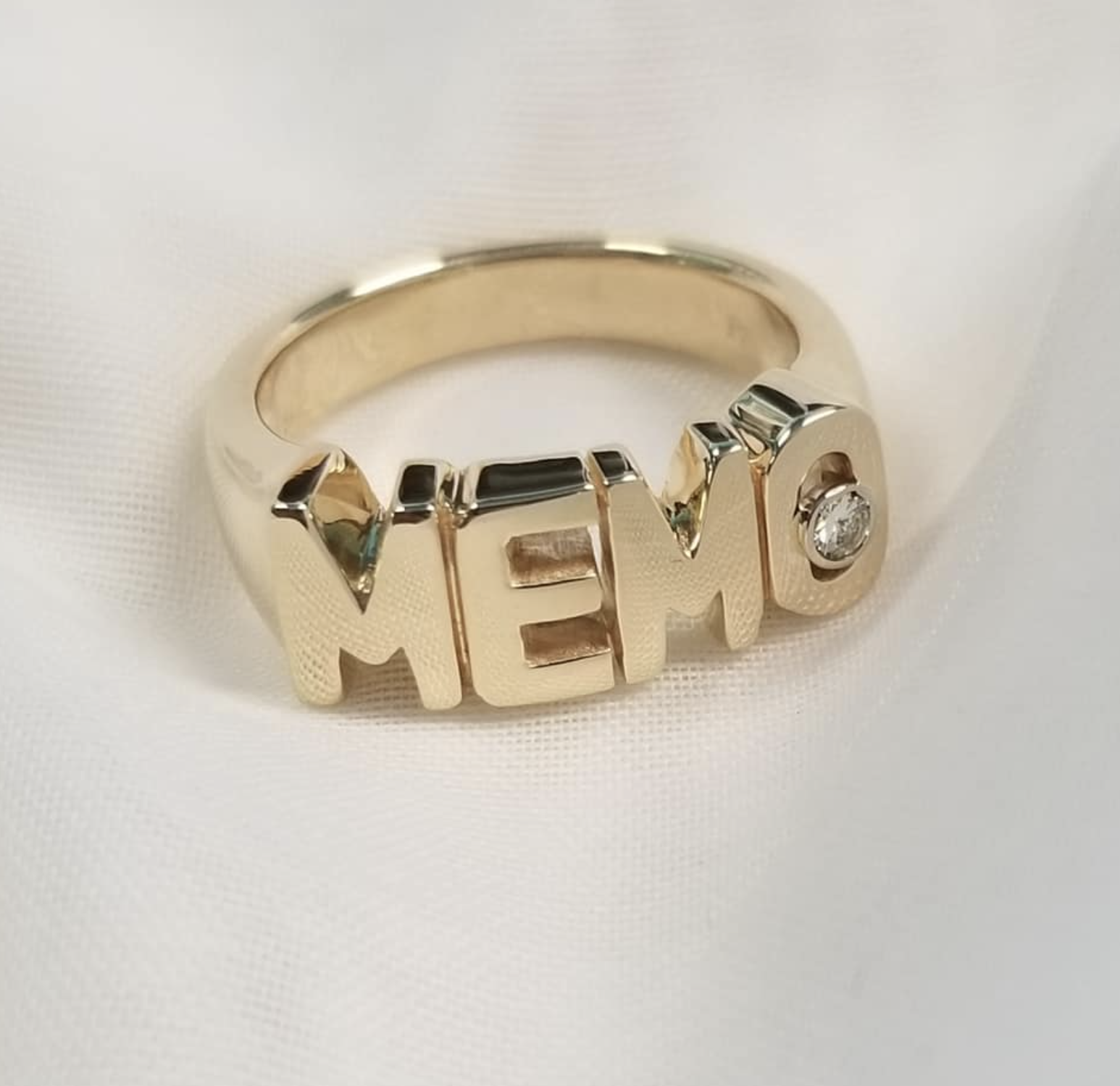 14kt Yellow Gold "Memo" Ring