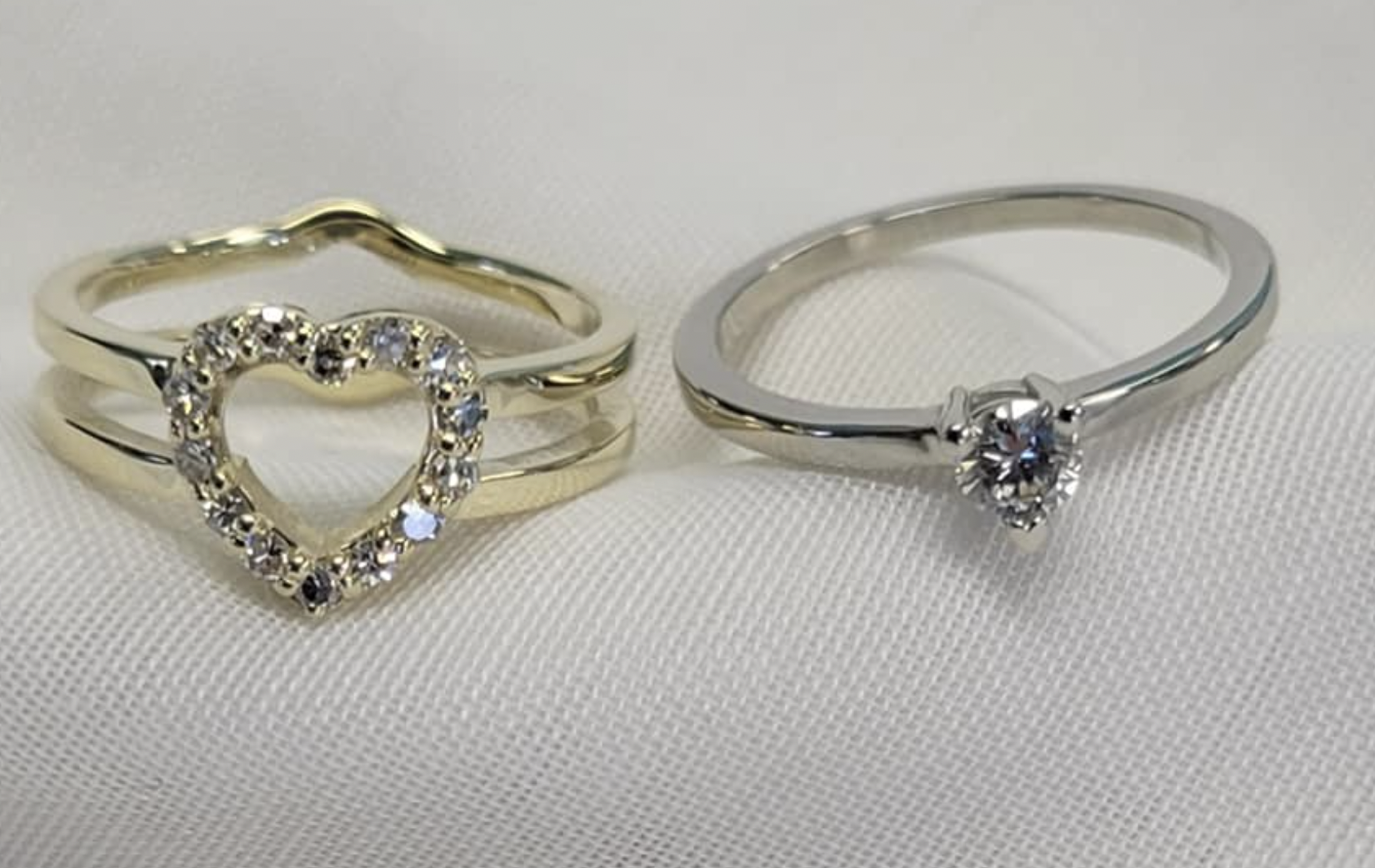 14kt Two-Tone Diamond Wedding Set 