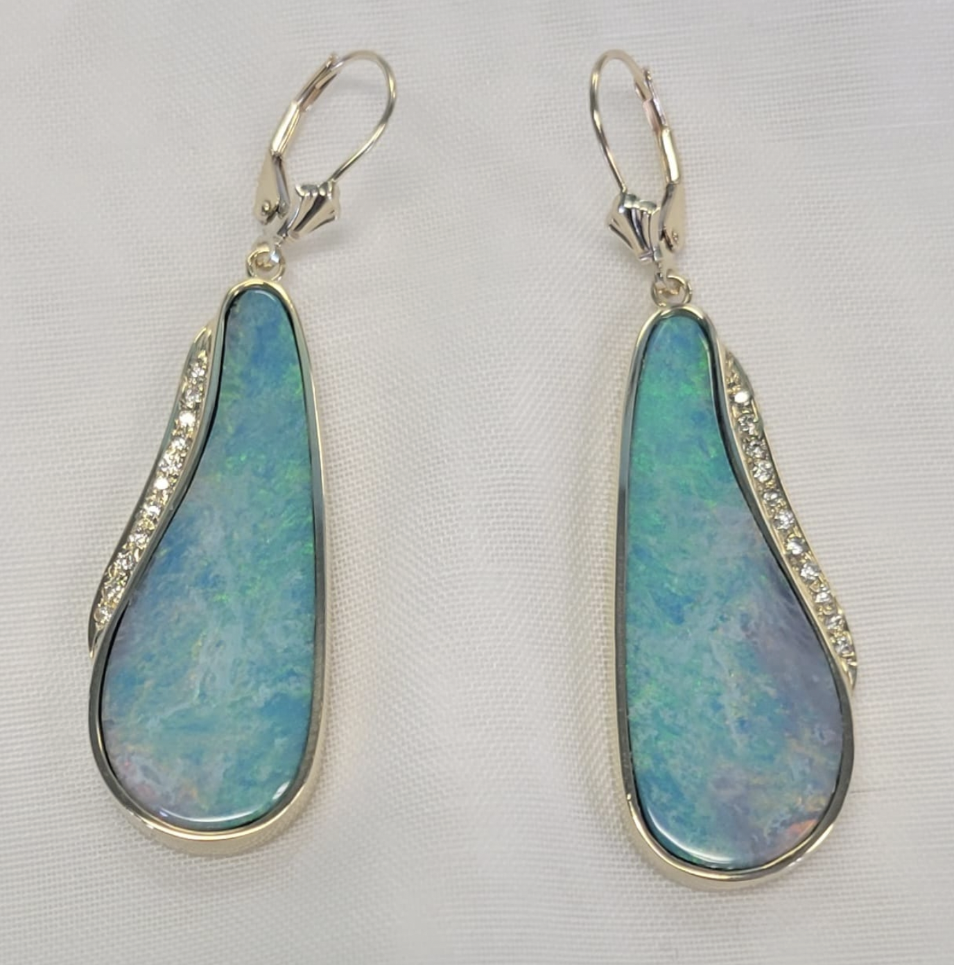 Opal Mirror Splits Earrings