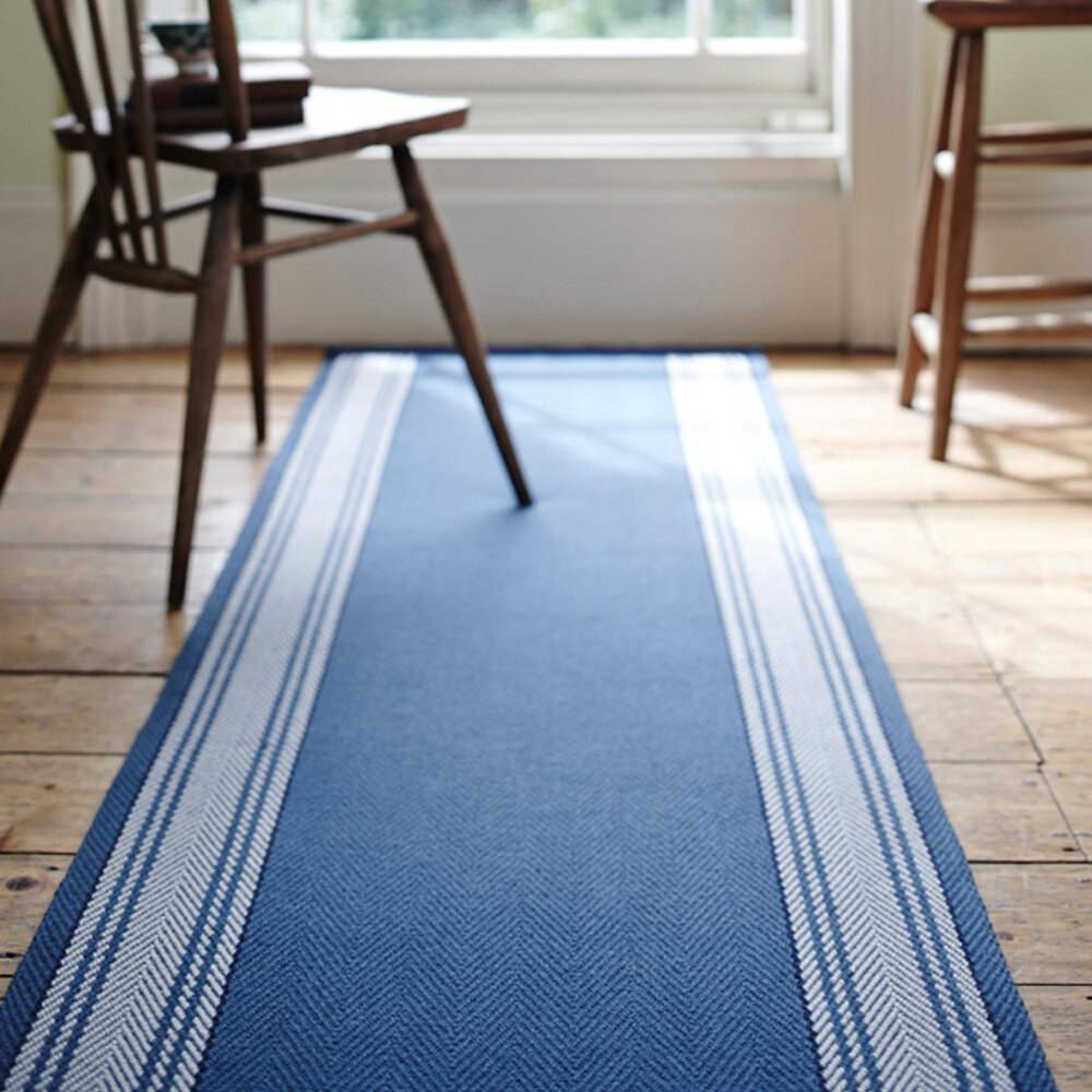 Flatweave Runner, Fitzroy Midnight — ROGER OATES DESIGN