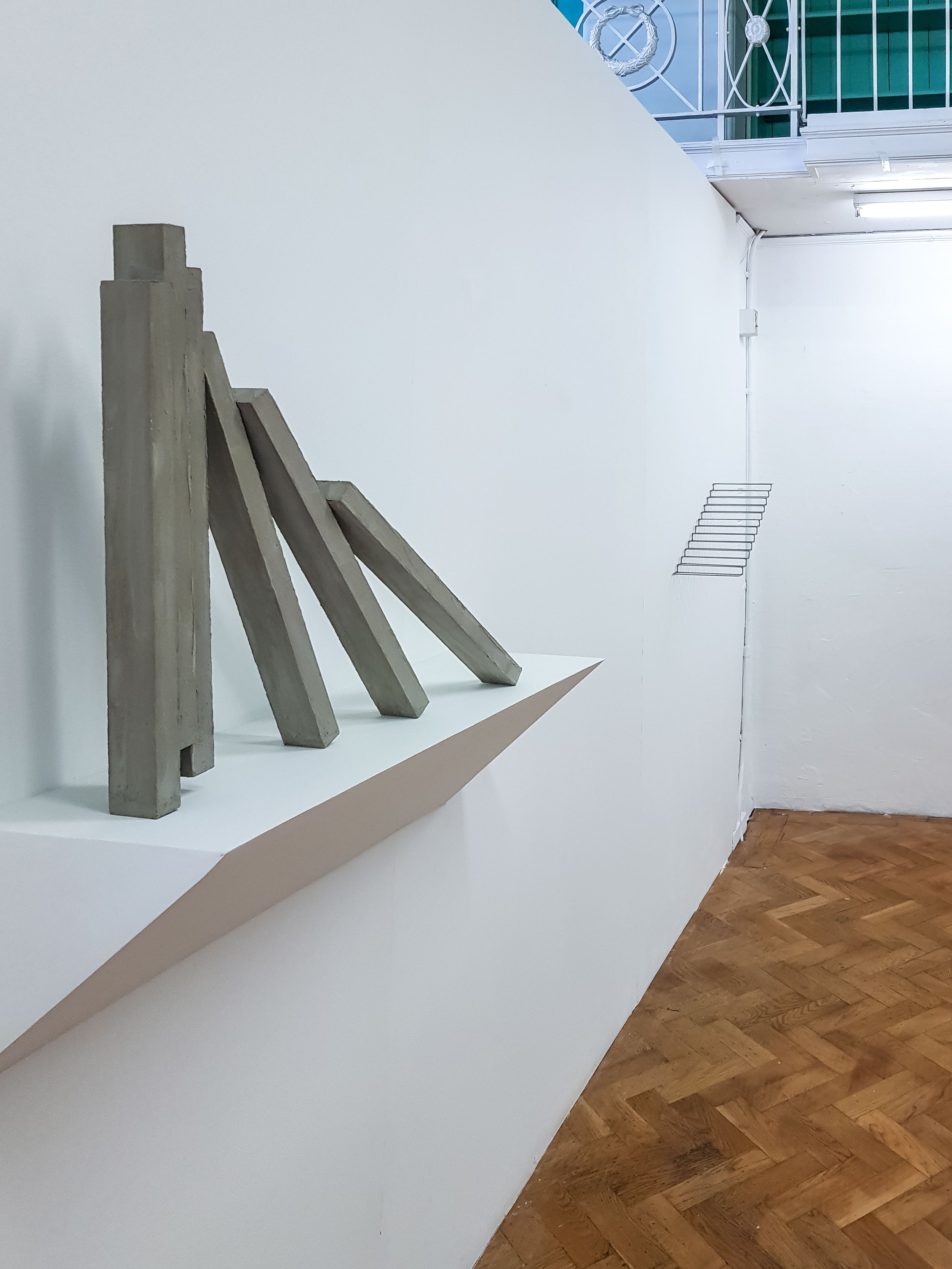 'About to' - wood, cement - 100x15x50 cm - 2021