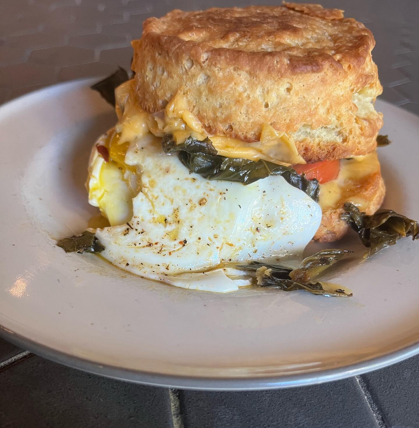 By very special request&hellip;enjoy any of our breakfast sandwiches on a giant homemade buttermilk biscuit!
☀️
☀️
Our biscuits are made from scratch and filled with as much love and butter as we can possibly fit into each batch! 
&bull;
&bull;
#upto