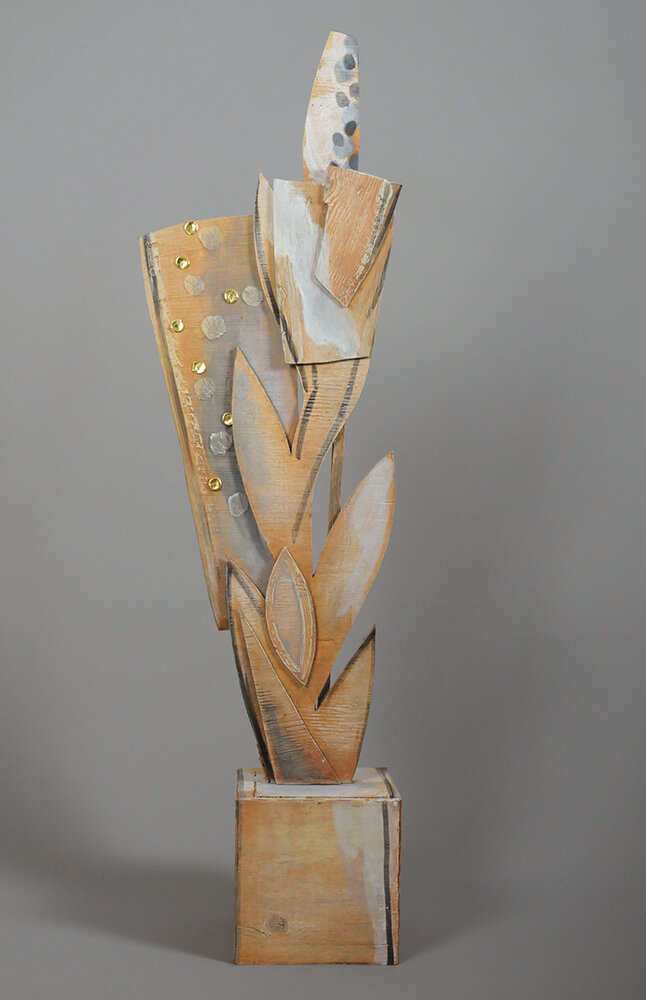 Rising to Liberty|cast bronze, polychrome patina & gold leaf. 47" x 14" x 8"