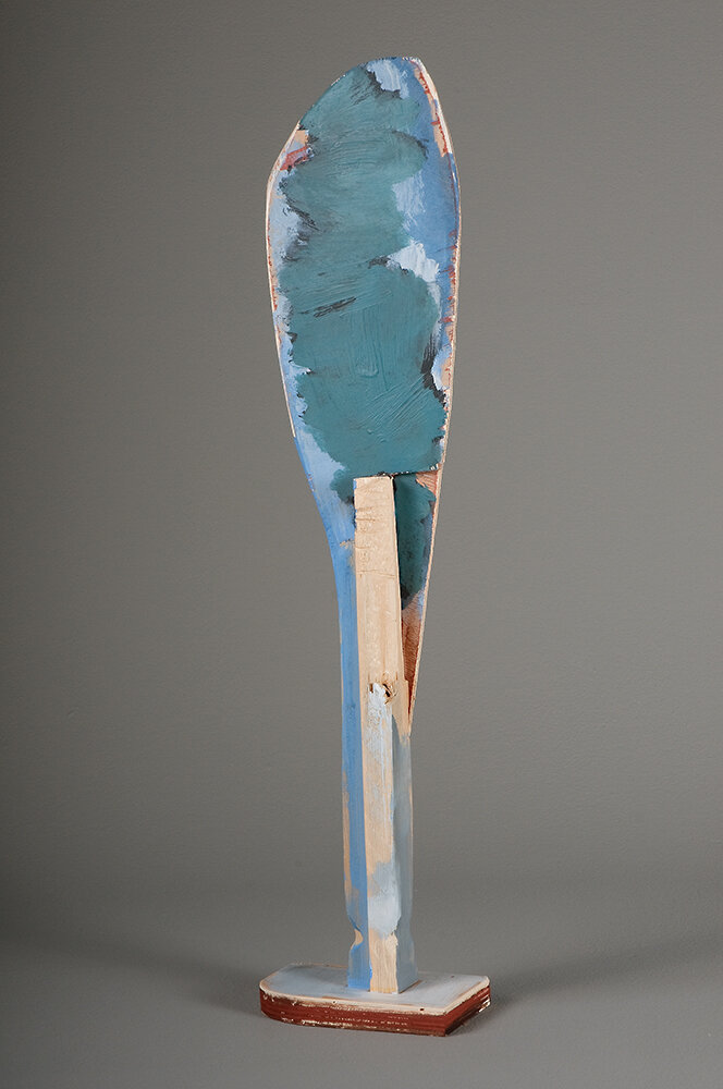 She Ebbed Like the Ocean|plywood, pine, caulk & acrylic paint. 24.5" x 5.5" x 3.5"