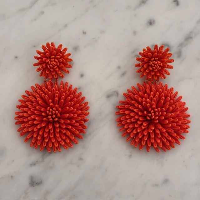 orecchini fiore doppio