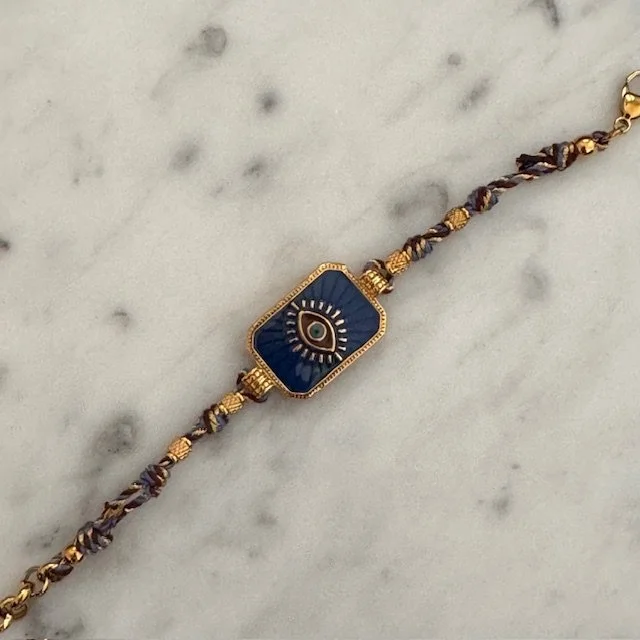 bracciale medaglietta occhio