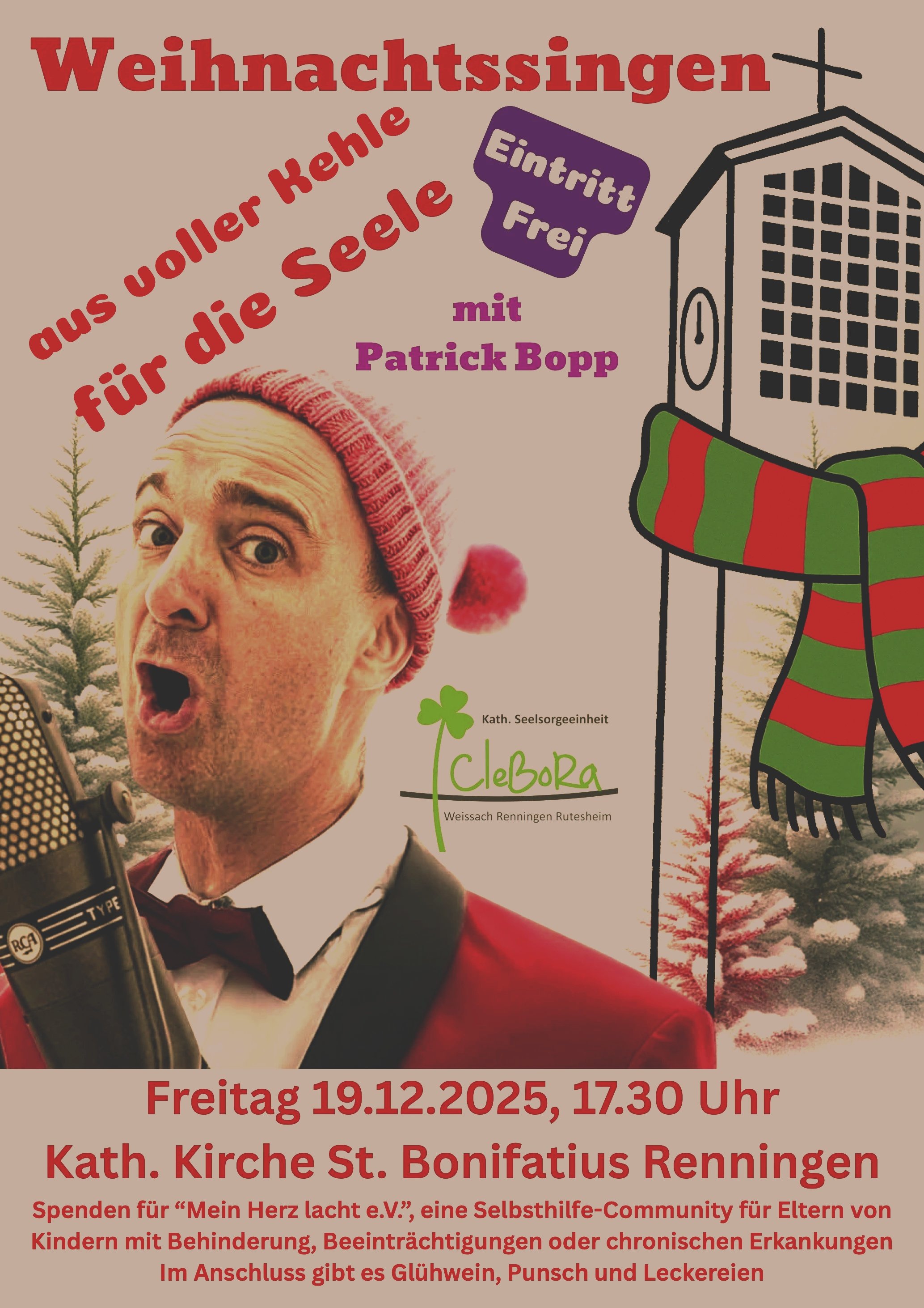 Weihnachtssingen in St. Bonifatius in Renningen