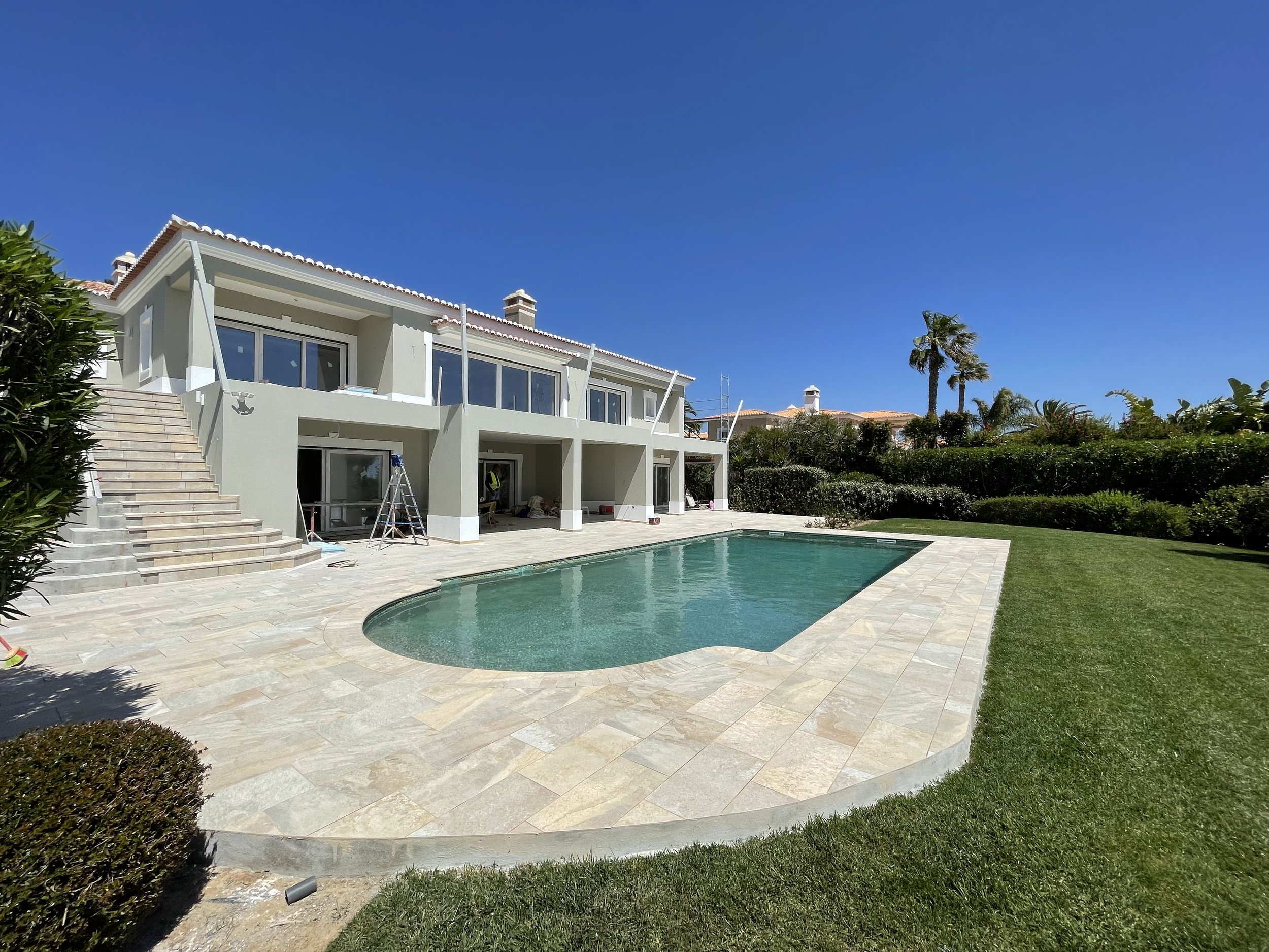 Exterior tiling process
