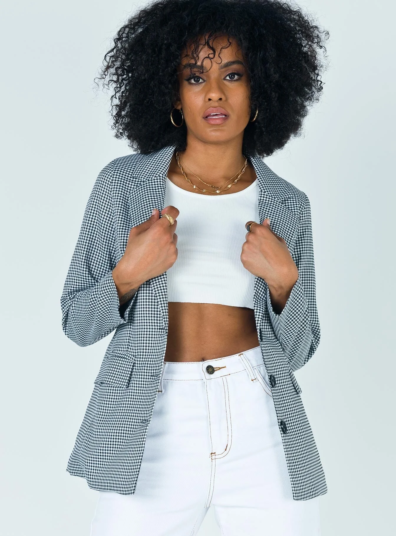 Black and White Blazer
