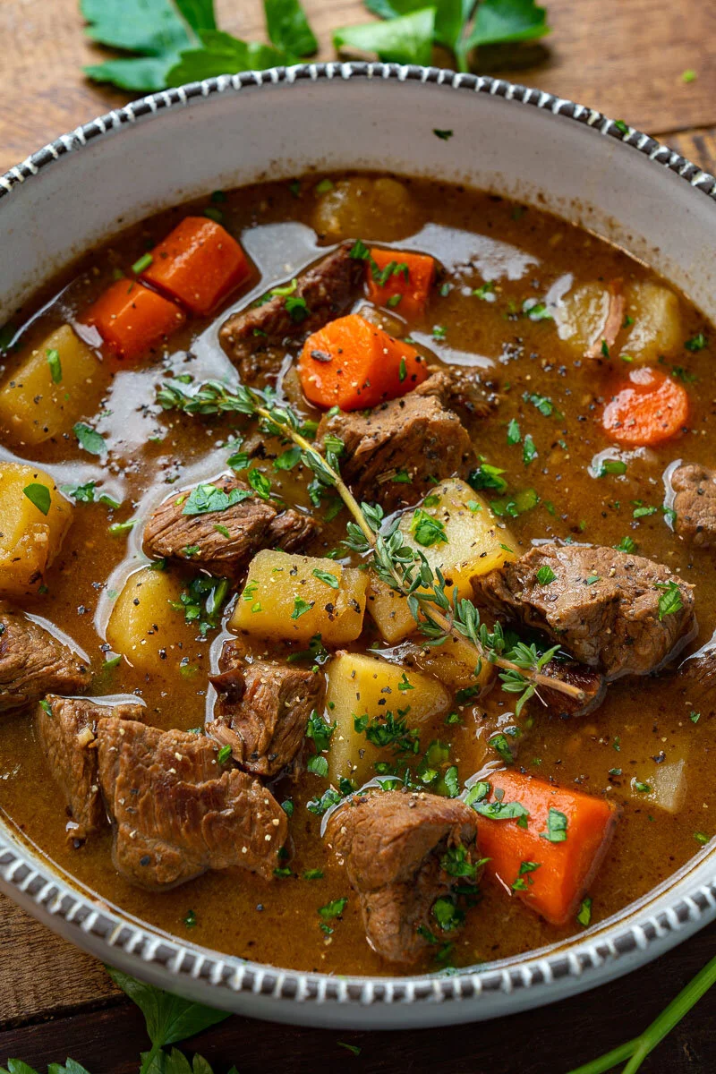 Soup (Delivered Monday) Hearty Beef and Potato with Red Wine and
