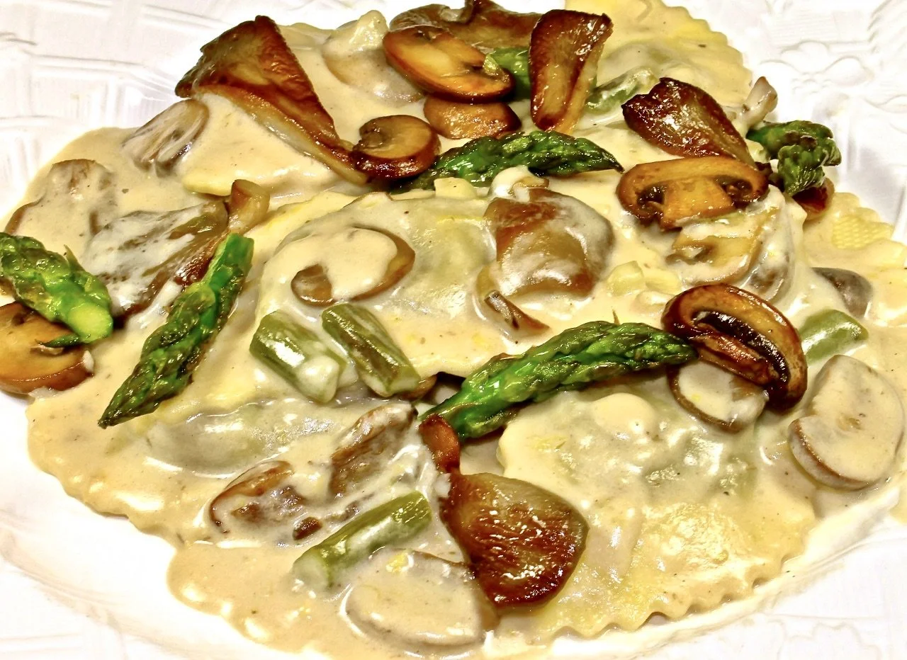 Vegetarian Delivered Wednesday: Portabella Ravioli with Madeira Mushroom Sauce
