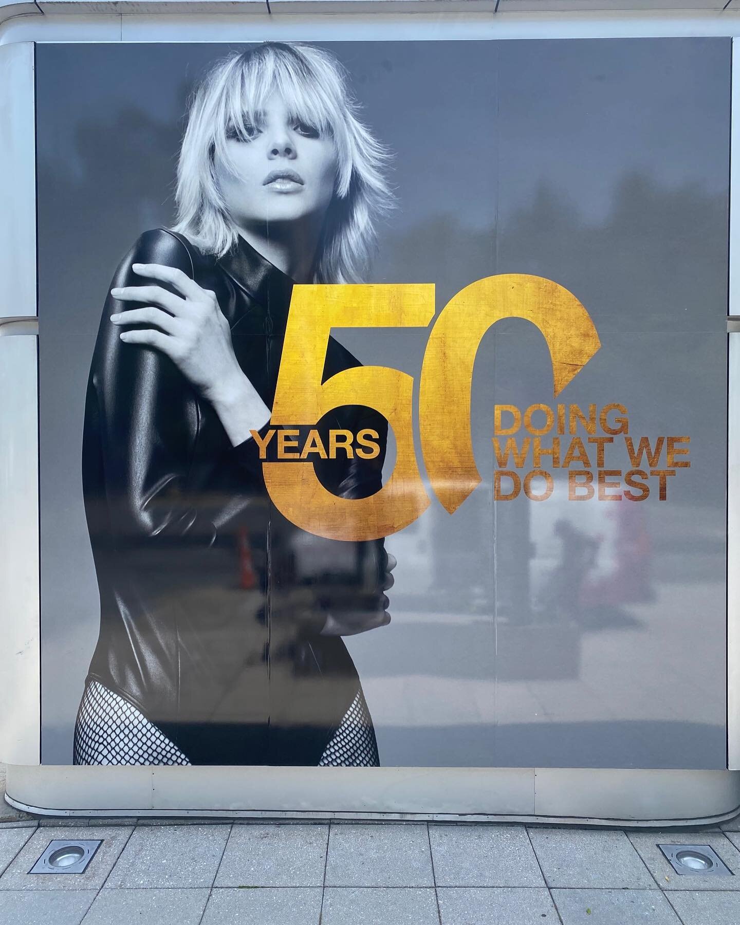 Congrats @nubestsalon on 50 years in business. What an incredible milestone!  No better way to celebrate than with a fabulous full building wall mural printed and installed by the team @chiefgraphix