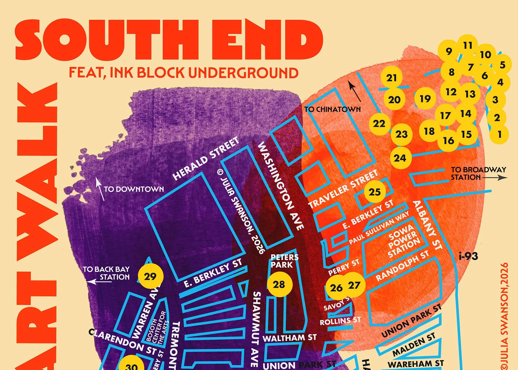 South End Art Walk, Map and Art List Download