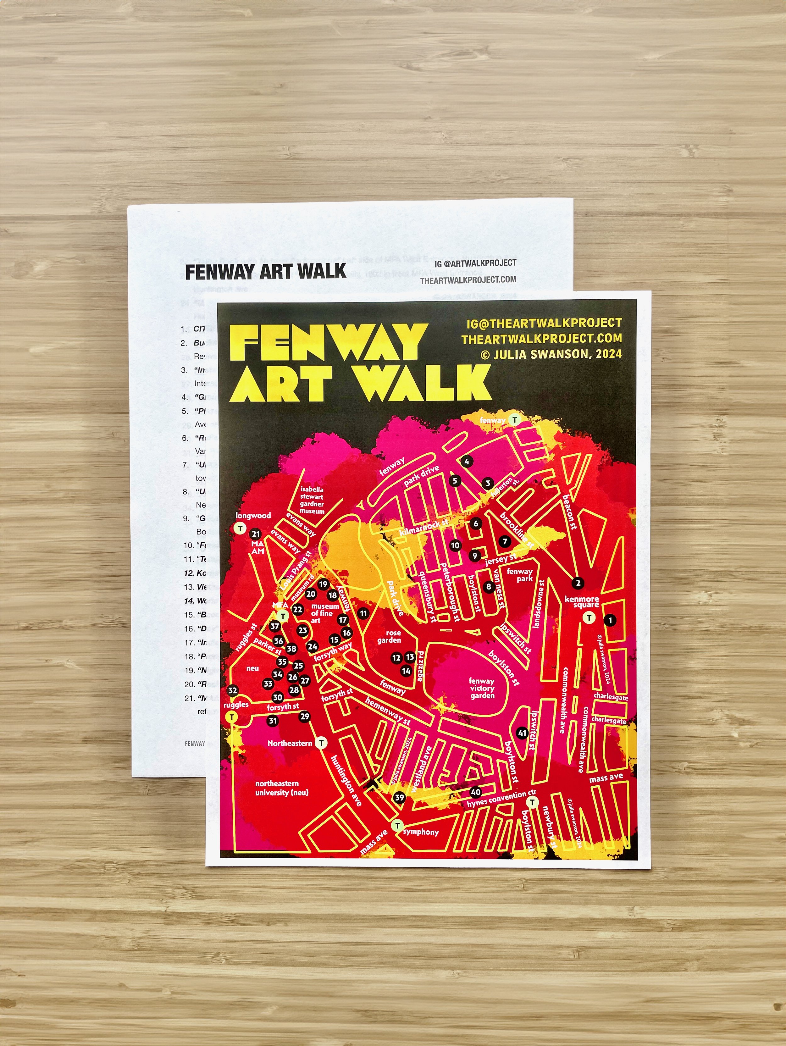 Fenway Art Walk, Map and Art List Download
