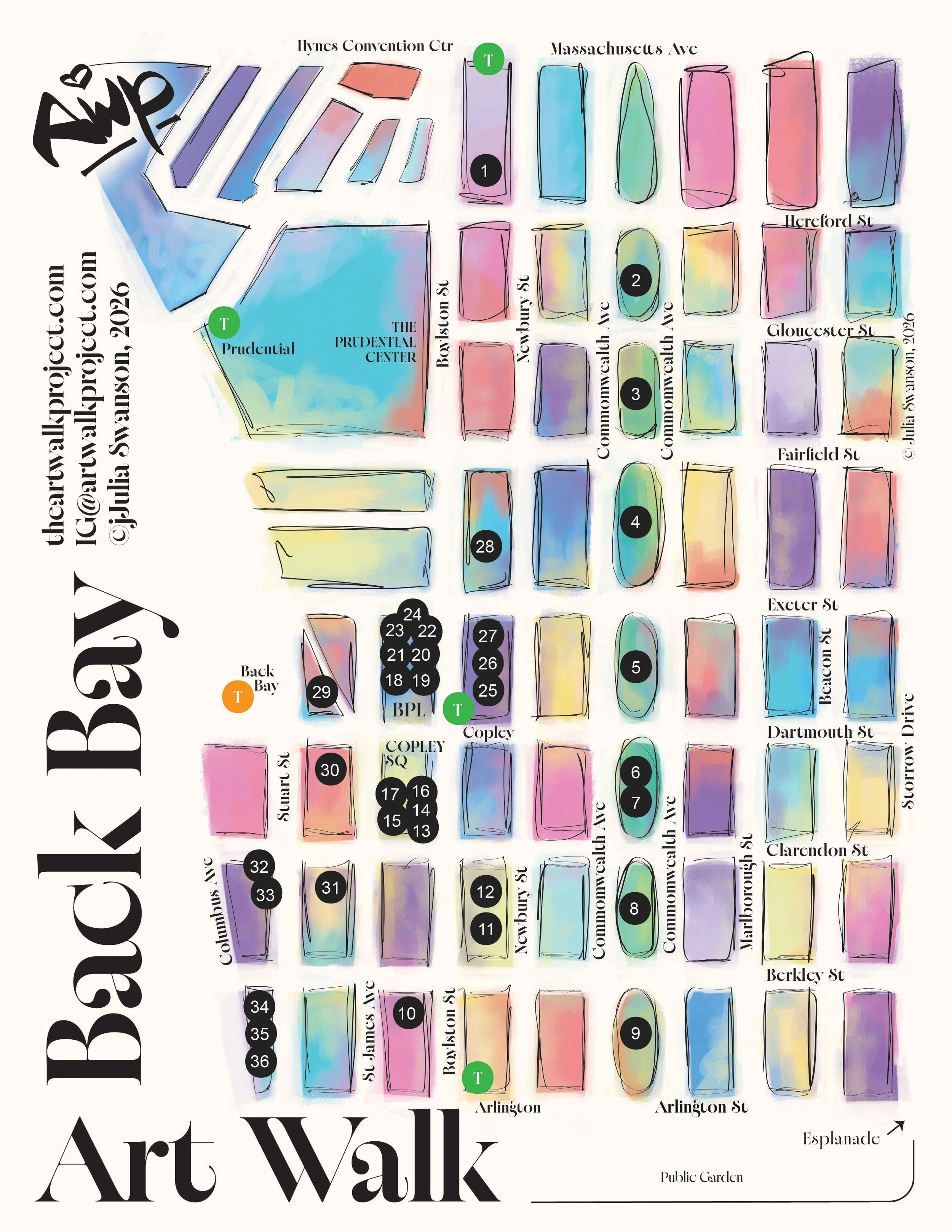 Back Bay Art Walk, Map and Art List Download