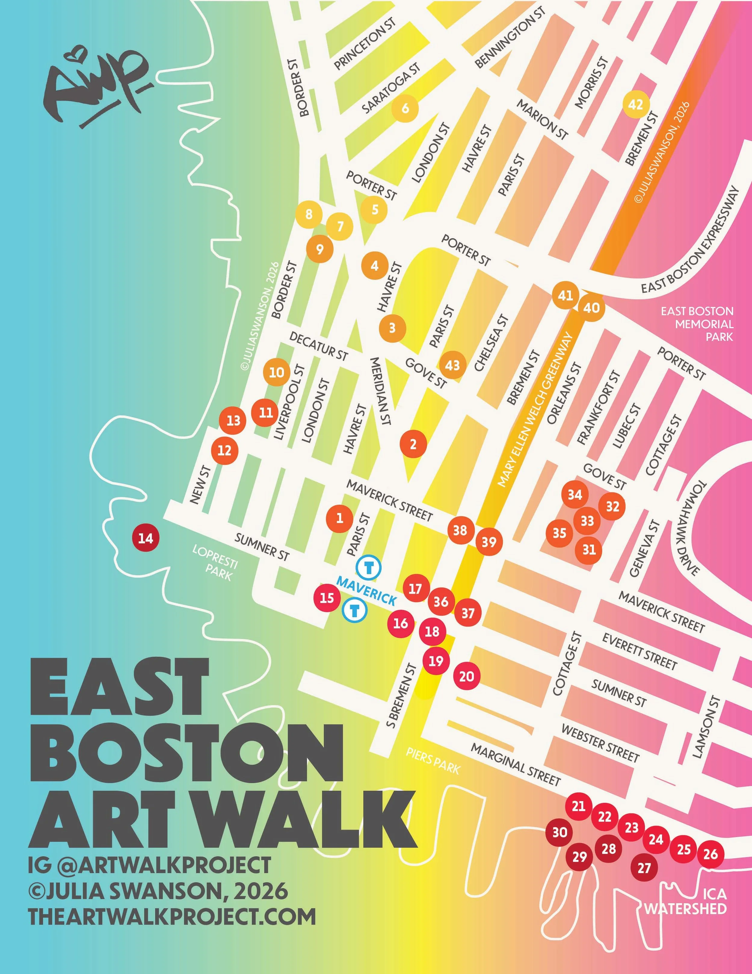 East Boston Art Walk, Map and Art List Download