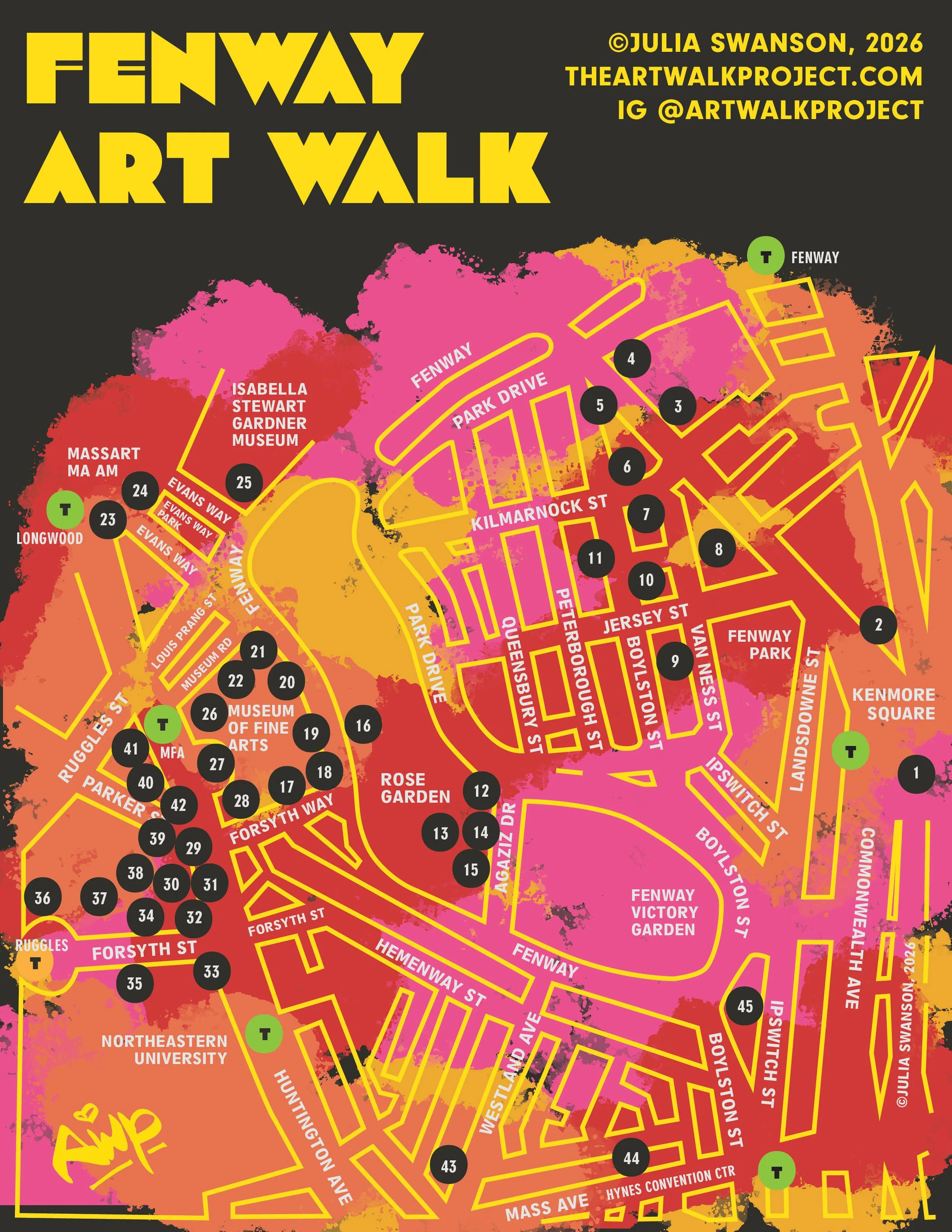 Fenway Art Walk, Map and Art List Download