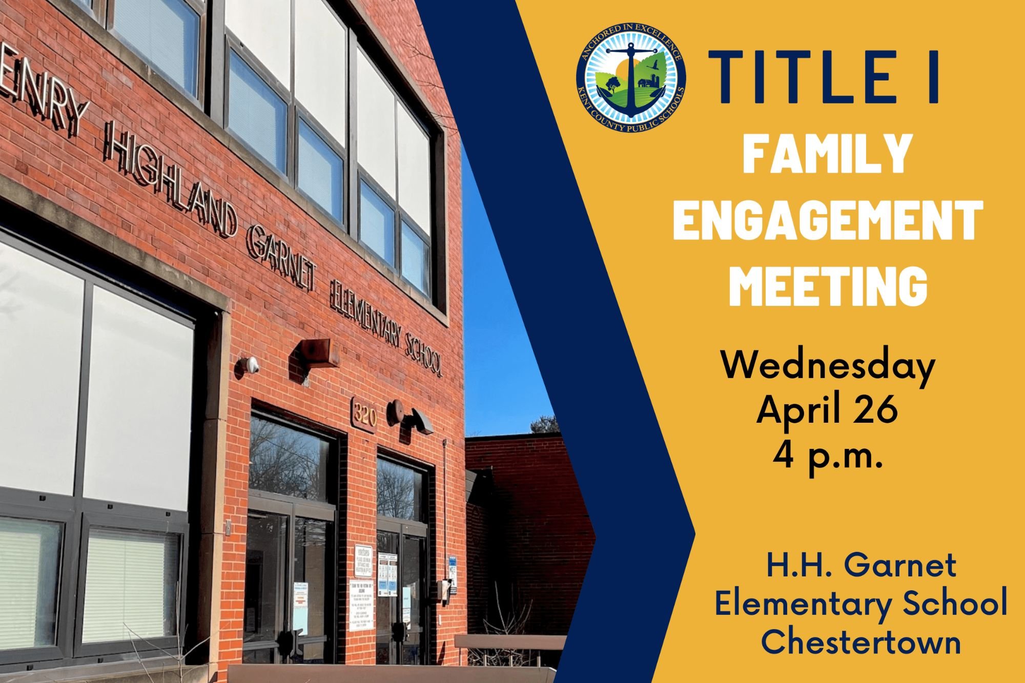 Title I Meeting for Families April 26