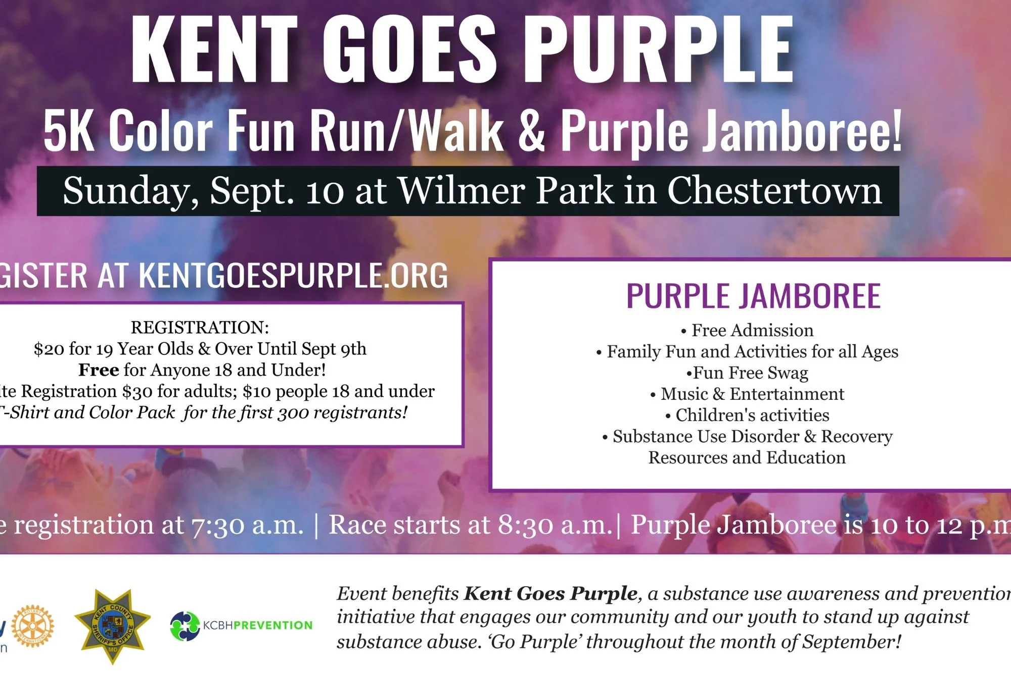 Kent Goes Purple 5K Color Run/Walk and Purple Jamboree set for Sept. 10