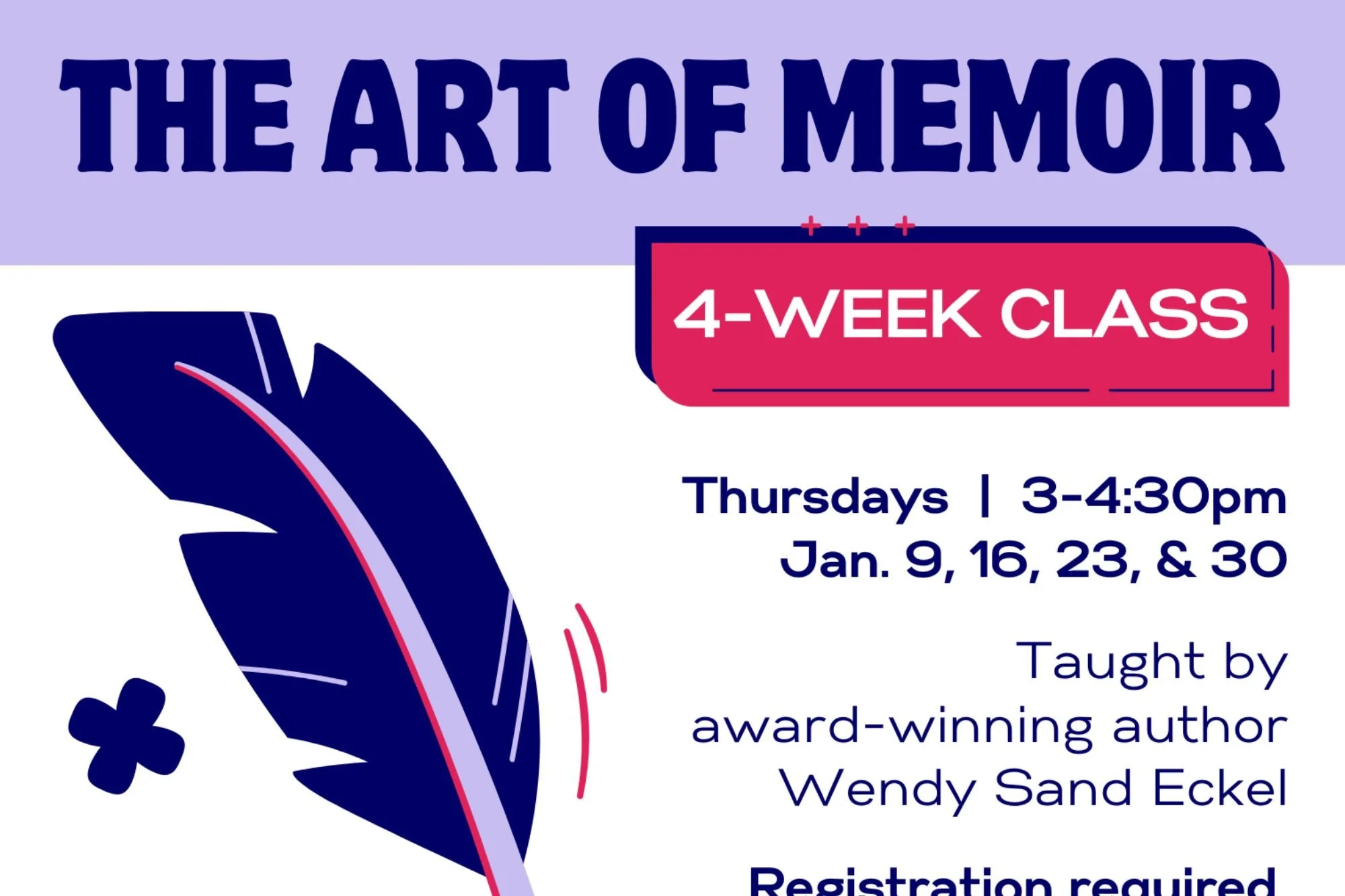 The Art of Memoir: How to Write Your Story  A 4-Week Writing Workshop at KCPL